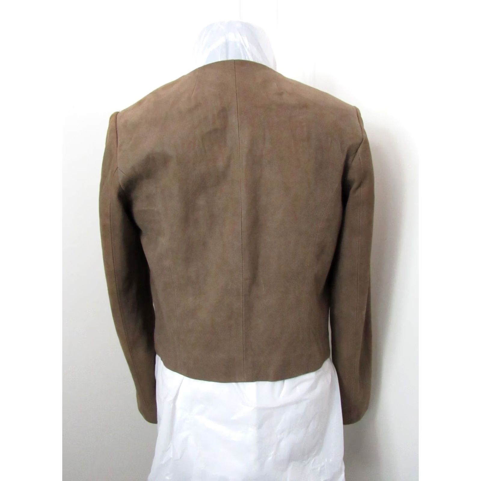Joie Joie Women's Brown Taupe Leather Jacket Size Medium J771-4745 Size M / US 6-8 / IT 42-44 - 5 Thumbnail