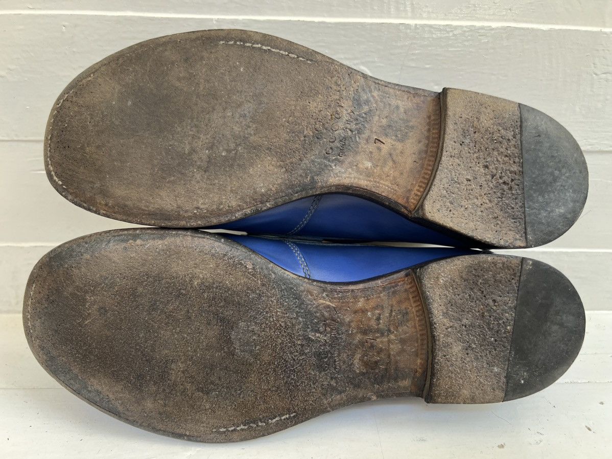 Gucci Gucci Men’s Blue Leather Goodyear Welt Penny Loafers Size US 8 / EU 41 - 17 Thumbnail
