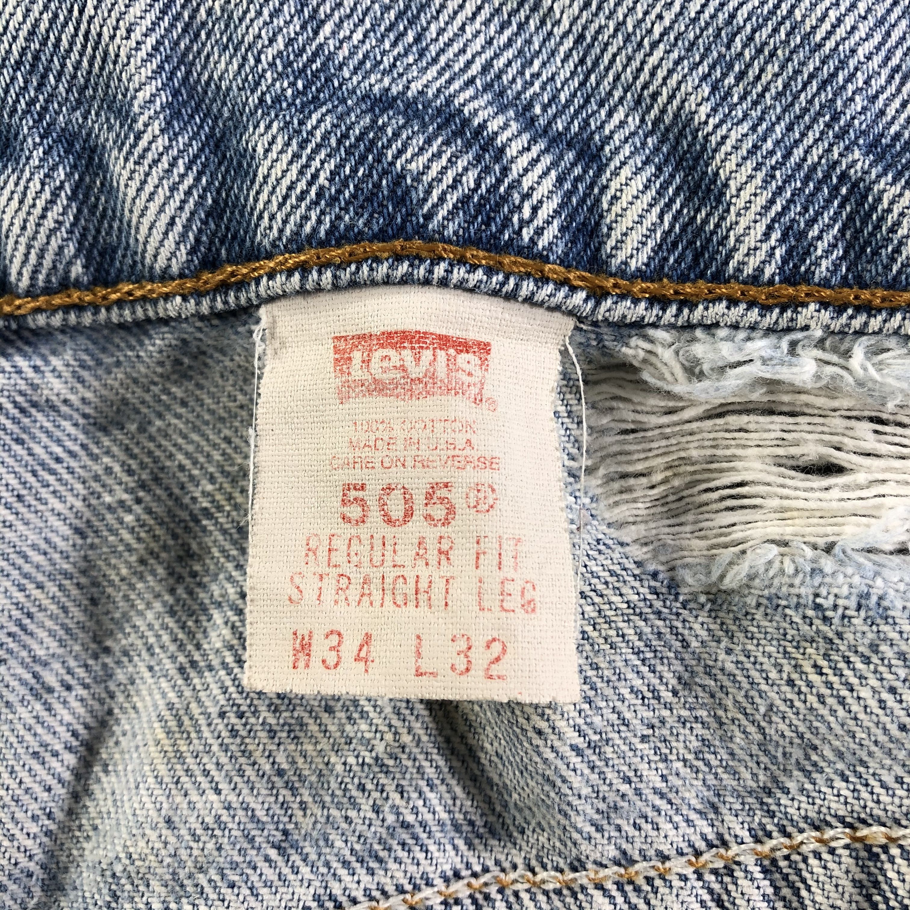 Levi's Vintage Light Wash Levis 505 Jeans-J3357 Size US 34 / EU 50 - 12 Thumbnail