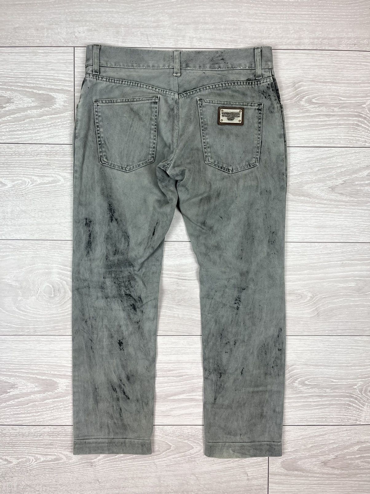 Dolce & Gabbana Dolce Gabbana Vintage Avante Garde Painted Denim Pants Size US 32 / EU 48 - 2 Thumbnail