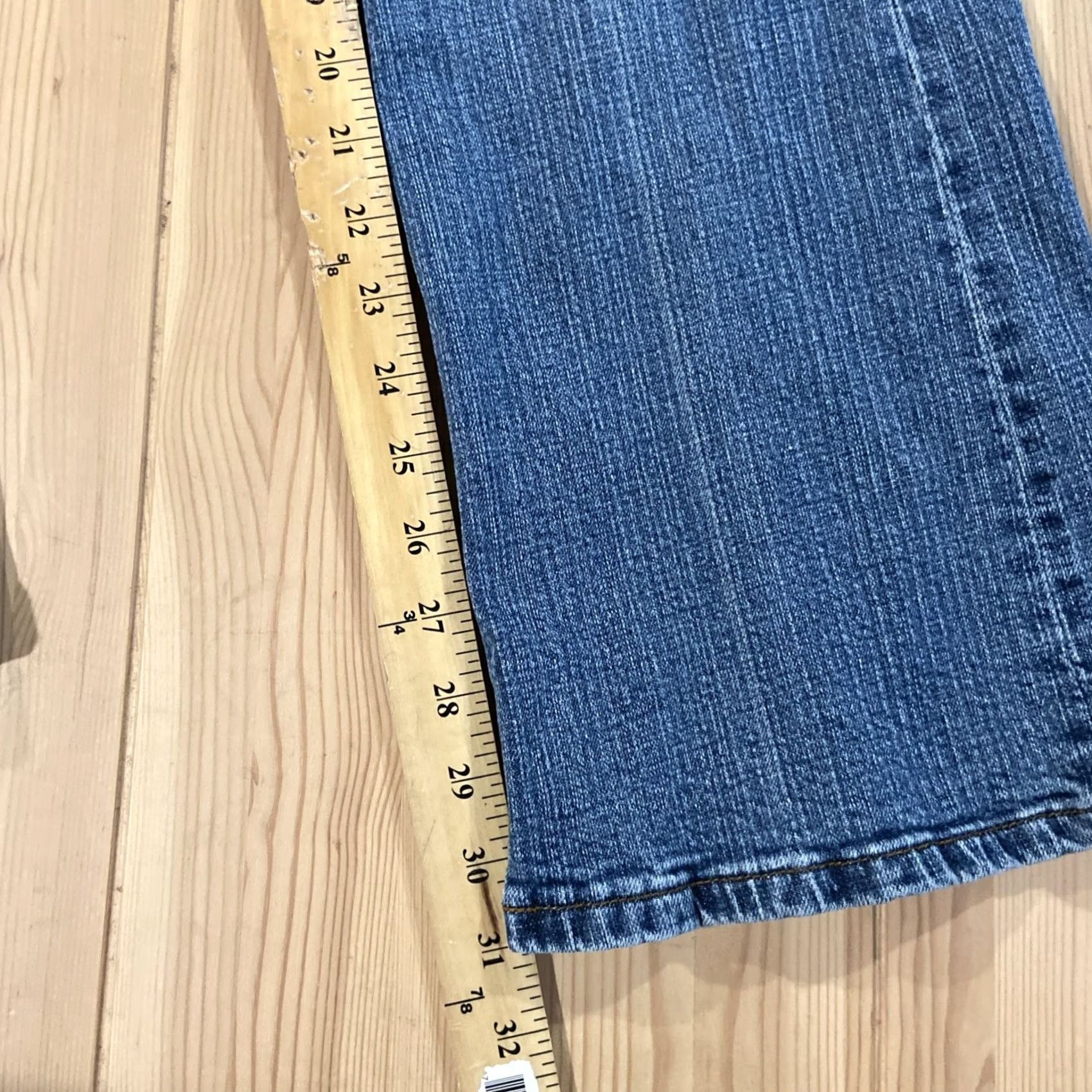 Bebe VINTAGE bebe jeans Women's Jeans Flared 30 Medium Wash Blue USA Y2K Bedazzled 5-Pocket Denim Regular Womens Size 30" / US 8 / IT 44 - 2 Thumbnail