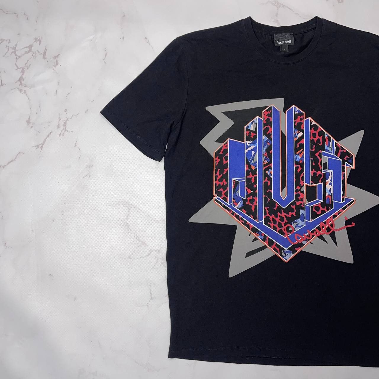 Just Cavalli Just Cavalli Logo Spell Out Graphic Tee T Shirt L Size US L / EU 52-54 / 3 - 4 Thumbnail