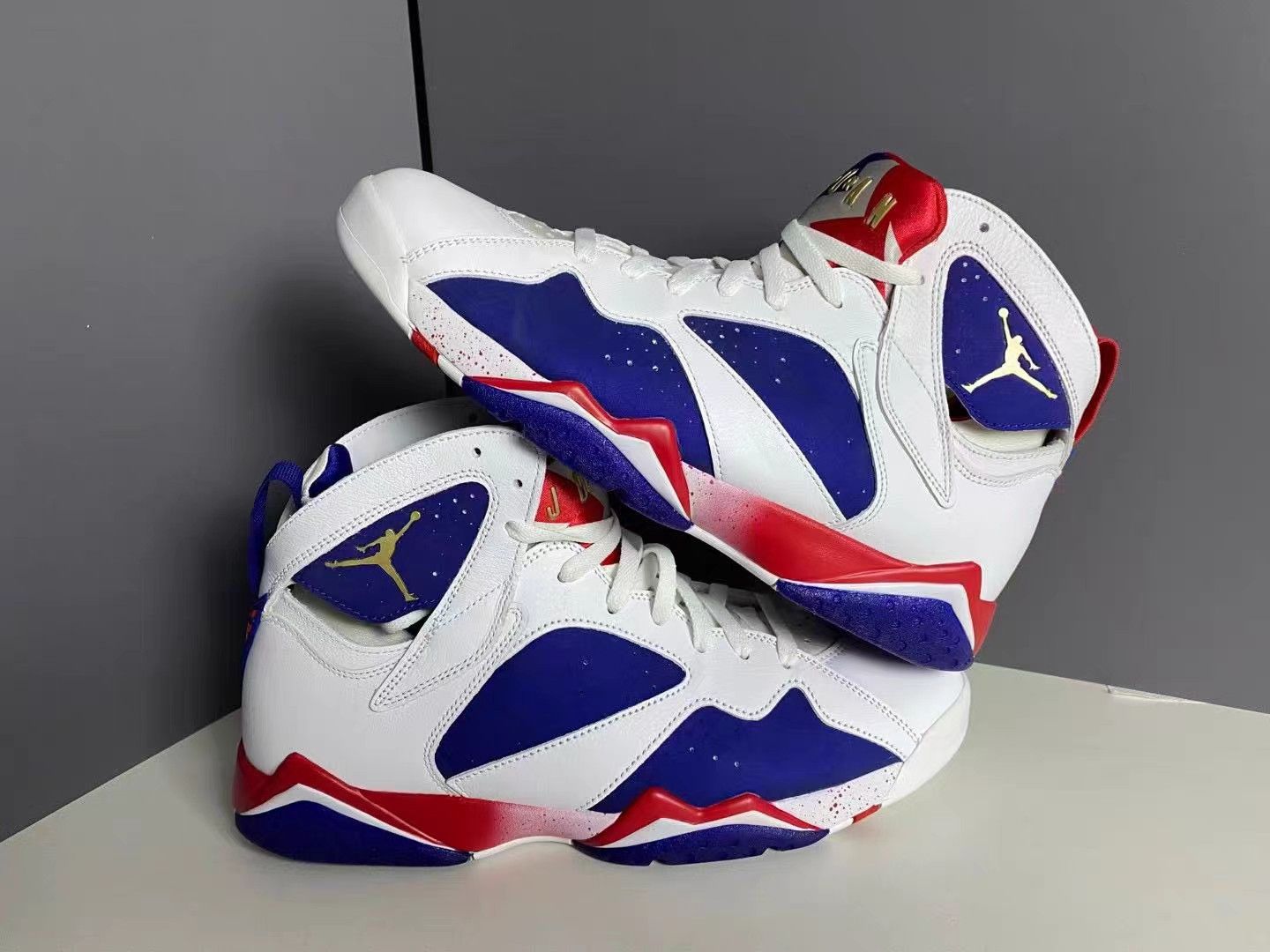 Jordan Brand Air Jordan 7 Retro New Olympic White Blue K15 Size US 10 / EU 43 - 4 Thumbnail