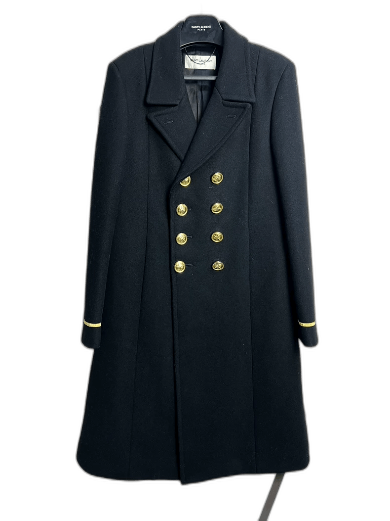 Saint Laurent Double Breasted Wool Coat-2507