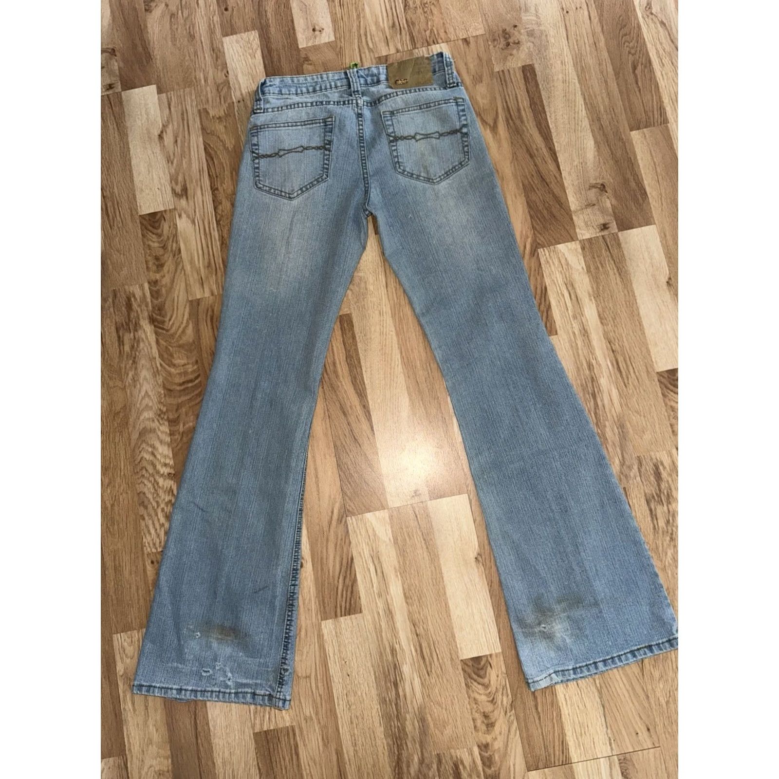 Vintage VINTAGE Y2K Dollhouse Jeans Flared Denim Blue Size 7 Womens Size 28" / US 6 / IT 42 - 5 Thumbnail