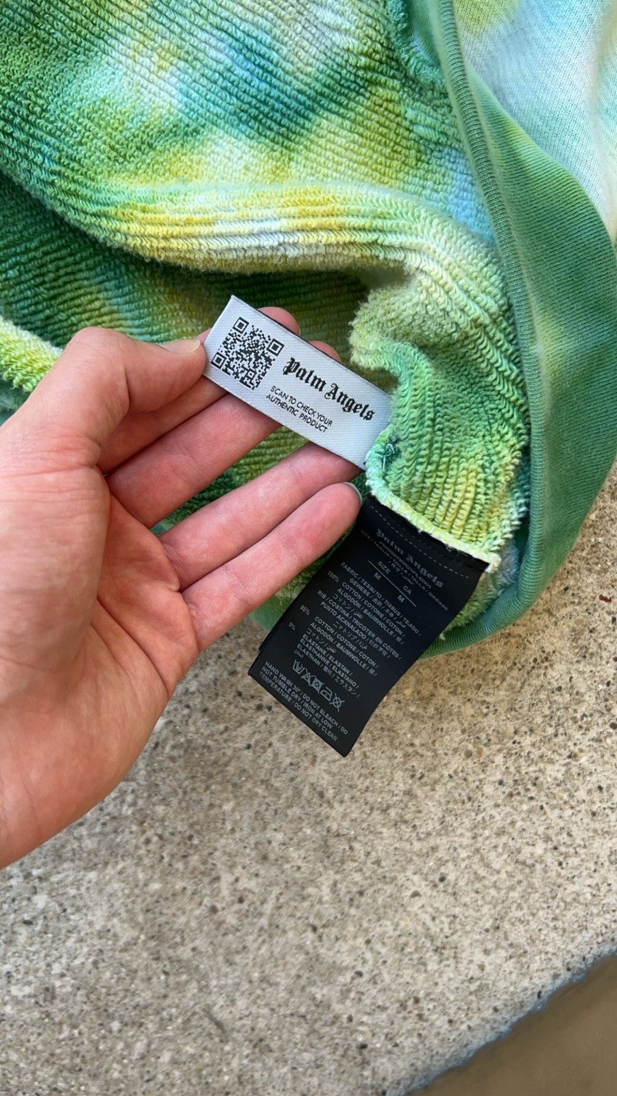 Palm Angels RARE Palm Angels Tie-Dye Hoodie Spellout Size Large Size US L / EU 52-54 / 3 - 6 Thumbnail