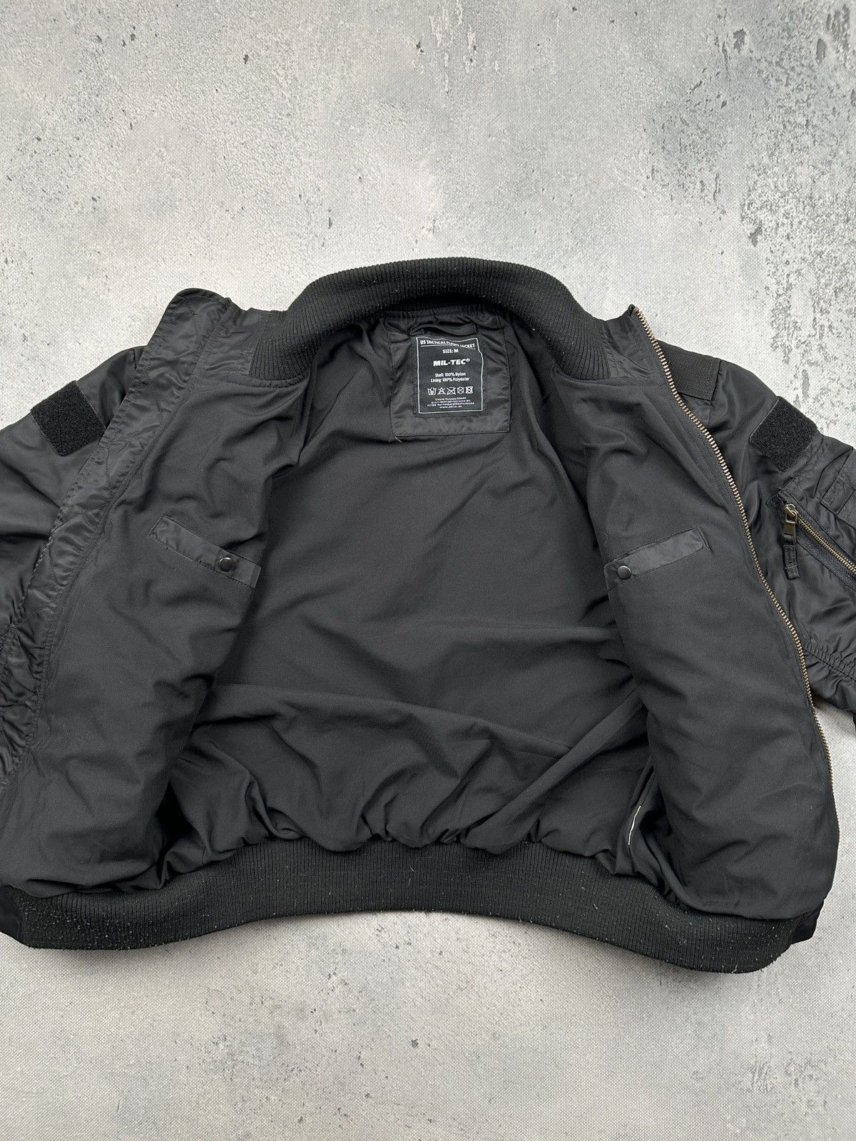 Vintage MilTec Tactical Flight Nylon Bomber Jacket Military Techwear Size US M / EU 48-50 / 2 - 11 Thumbnail