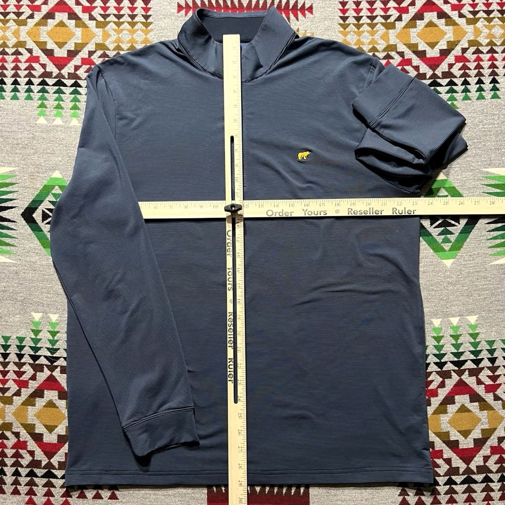 Vintage Jack Nicklaus Golf Mens Large Blue Striped Performance Pullover Size US L / EU 52-54 / 3 - 3 Thumbnail