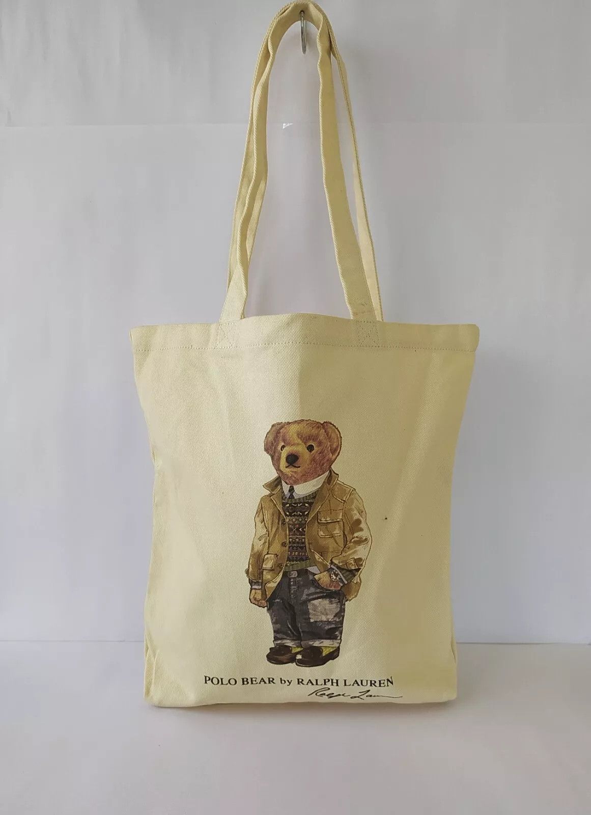 Polo Ralph Lauren Polo Ralph Lauren Polo Bear Cotton Canvas Tote Bag IFD 8002 Size ONE SIZE - 1 Thumbnail