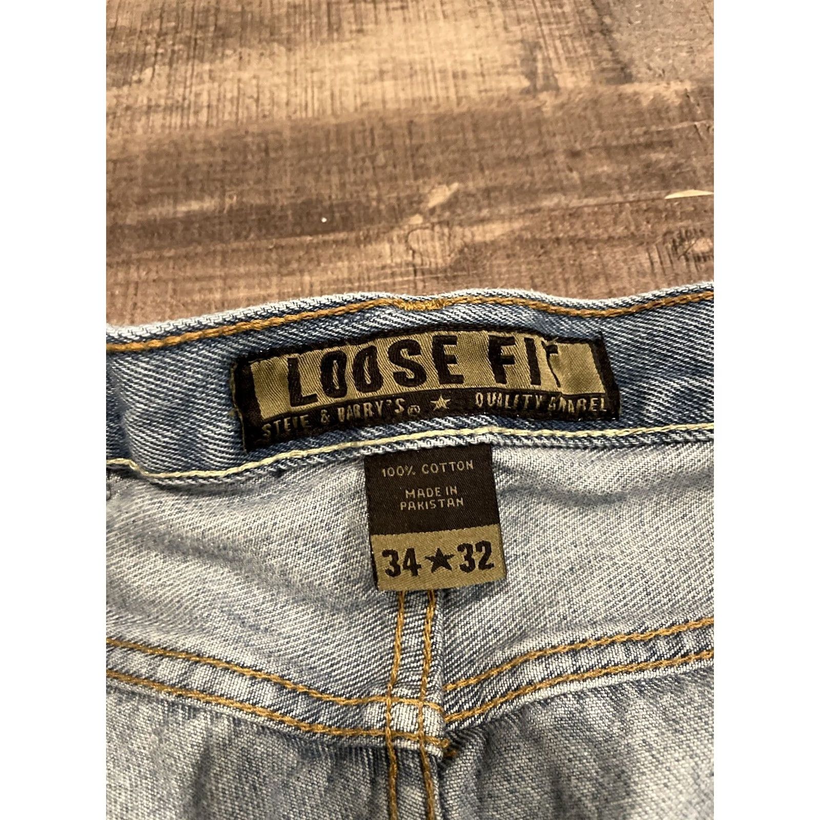 Vintage VINTAGE Steve & Barry's Jeans 34x30 Denim Straight Blue 90s Grunge Mens Regular Relaxed Slim Fit Jeans Size US 34 / EU 50 - 6 Thumbnail