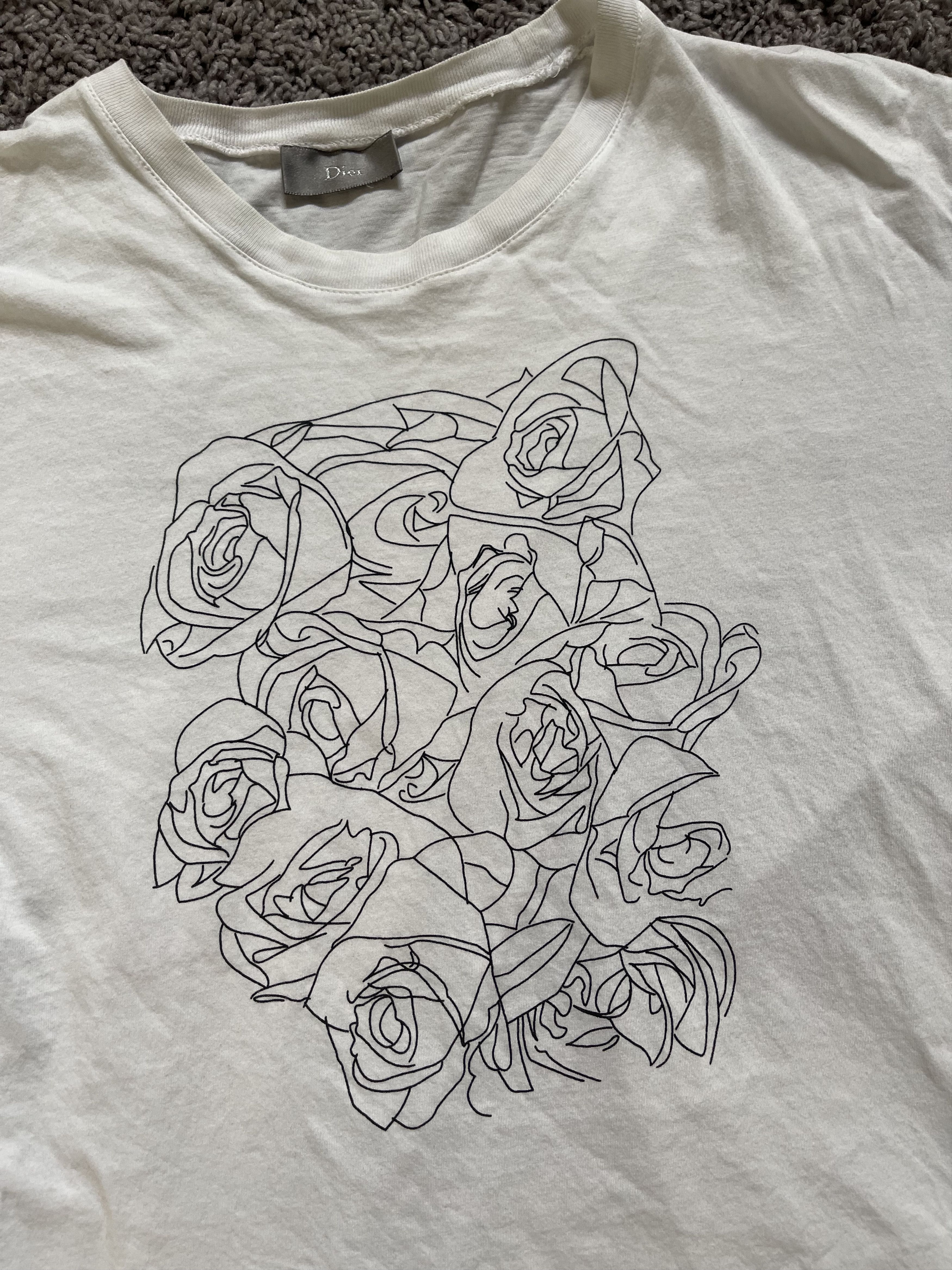 Hedi Slimane Dior Homme 07SS Rose T-Shirt Size US S / EU 44-46 / 1 - 2 Thumbnail