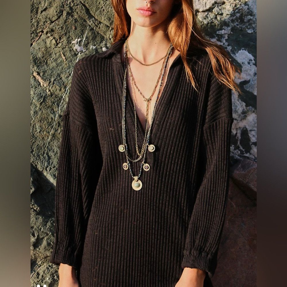 Free People Free People Pacific Dress - Black in Size Medium Size M / US 6-8 / IT 42-44 - 1 Thumbnail
