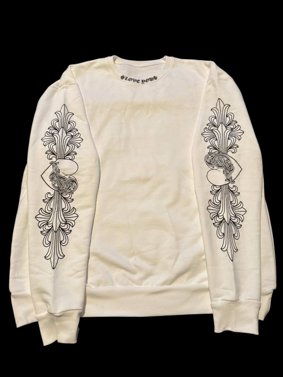 Chrome Hearts Chrome Hearts Love You Crewneck Size US S / EU 44-46 / 1 - 1 Thumbnail