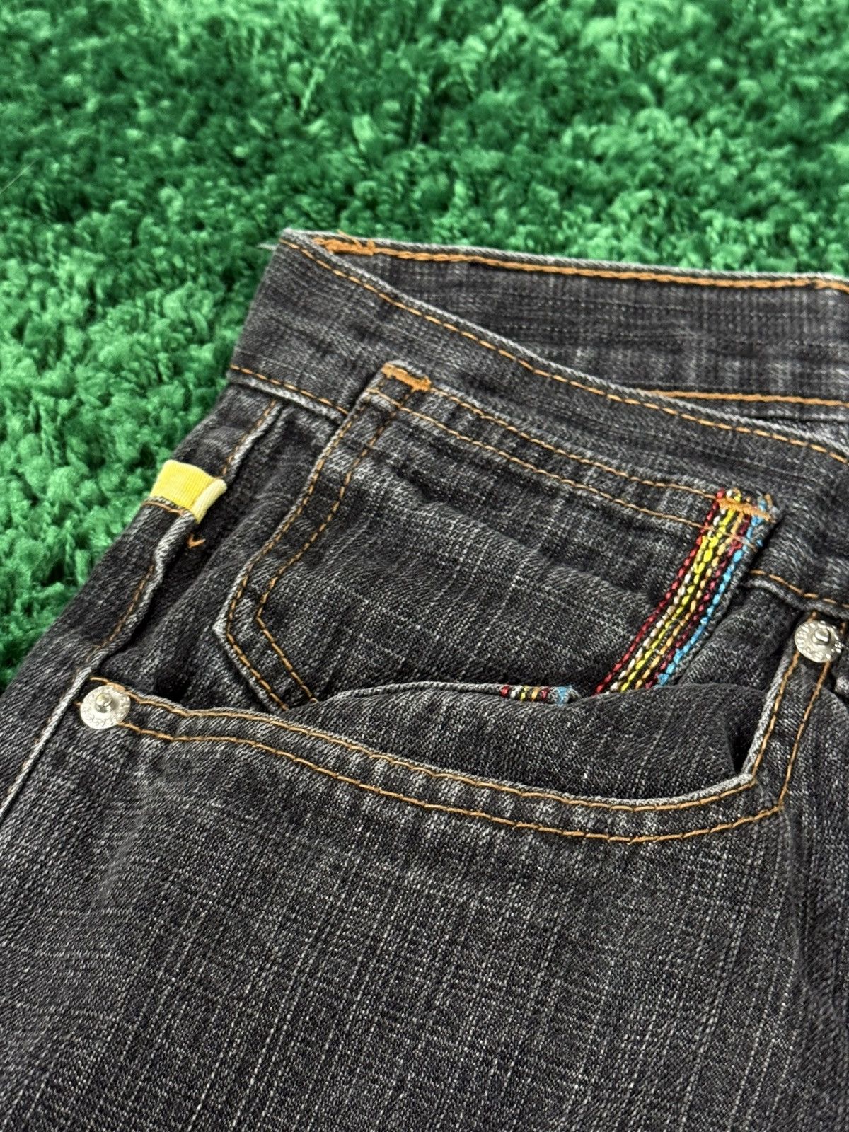 Vintage Vintage QRuel Y2k 00s Rainbow Cotton Candy Pocket Denim 36 Size US 36 / EU 52 - 7 Thumbnail
