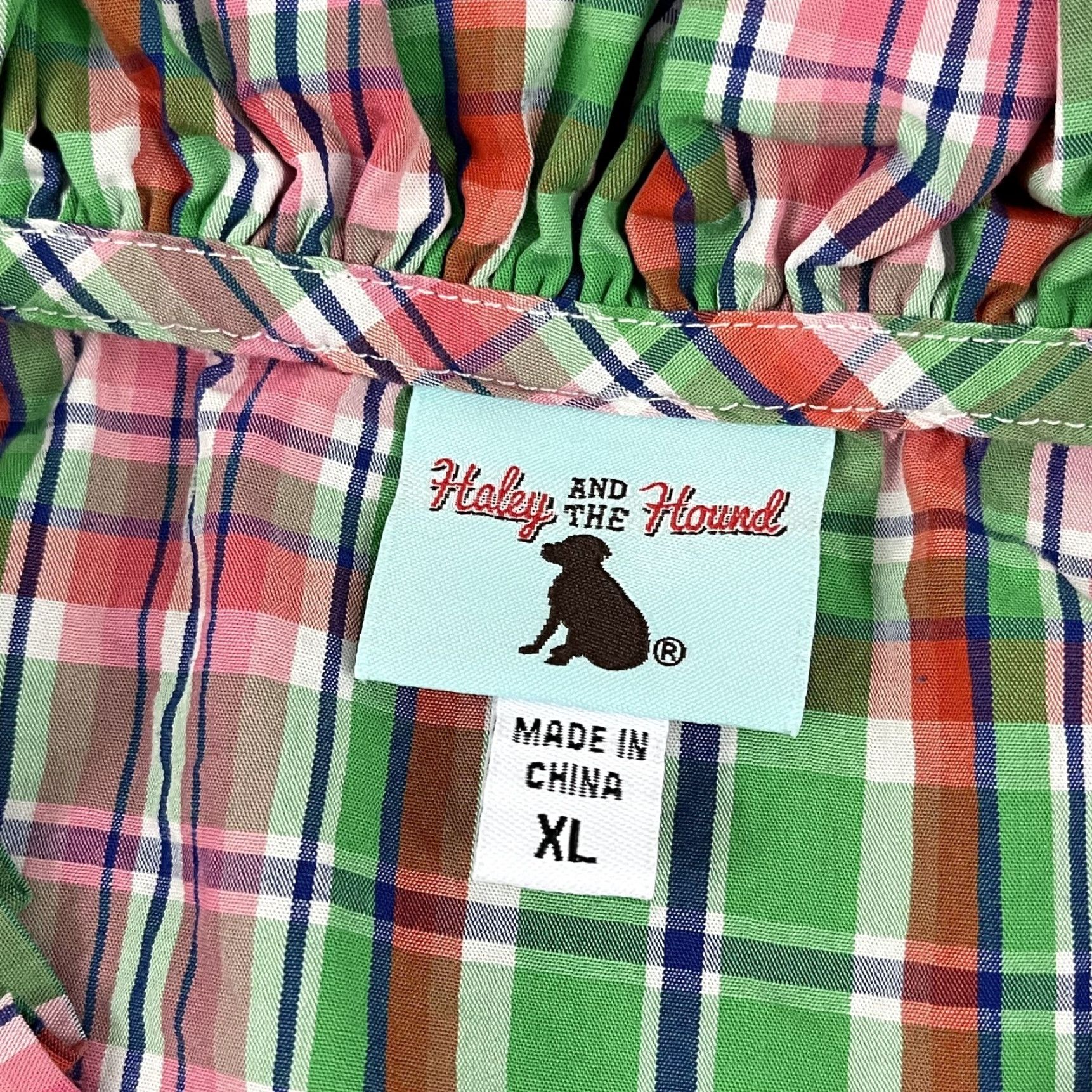 Pinko Haley & The Hound Blouse Womens XL Multicolor Plaid Ruffle V-Neck Top Casual 3/4 Sleeve Size XL / US 12-14 / IT 48-50 - 2 Thumbnail