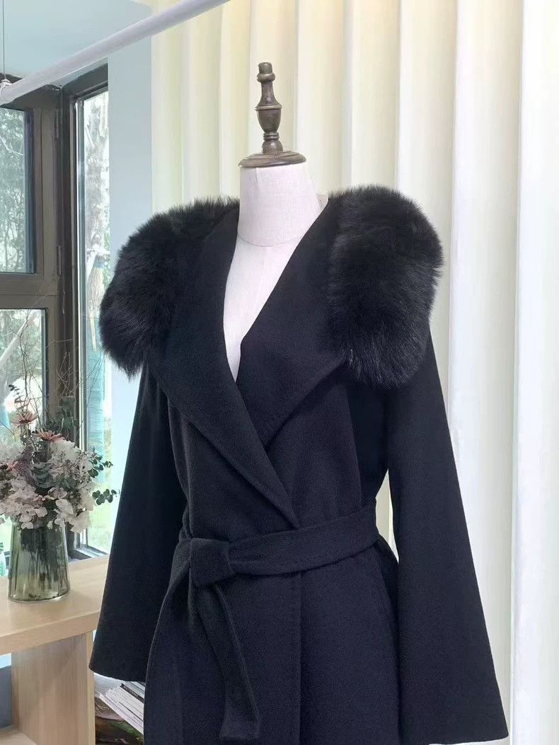 Max Mara Max Mara Fur Collar Coat Wool Thermal Midi Jacket Size S / US 4 / IT 40 - 2 Thumbnail