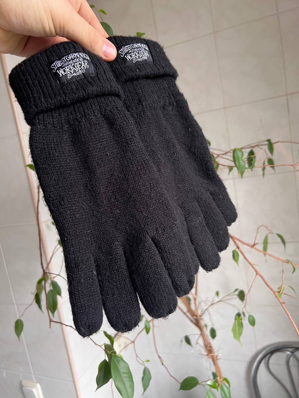 Stussy Stussy Vintage 1990s Black Work Gloves Y2K Skateboarding Size ONE SIZE - 7 Thumbnail