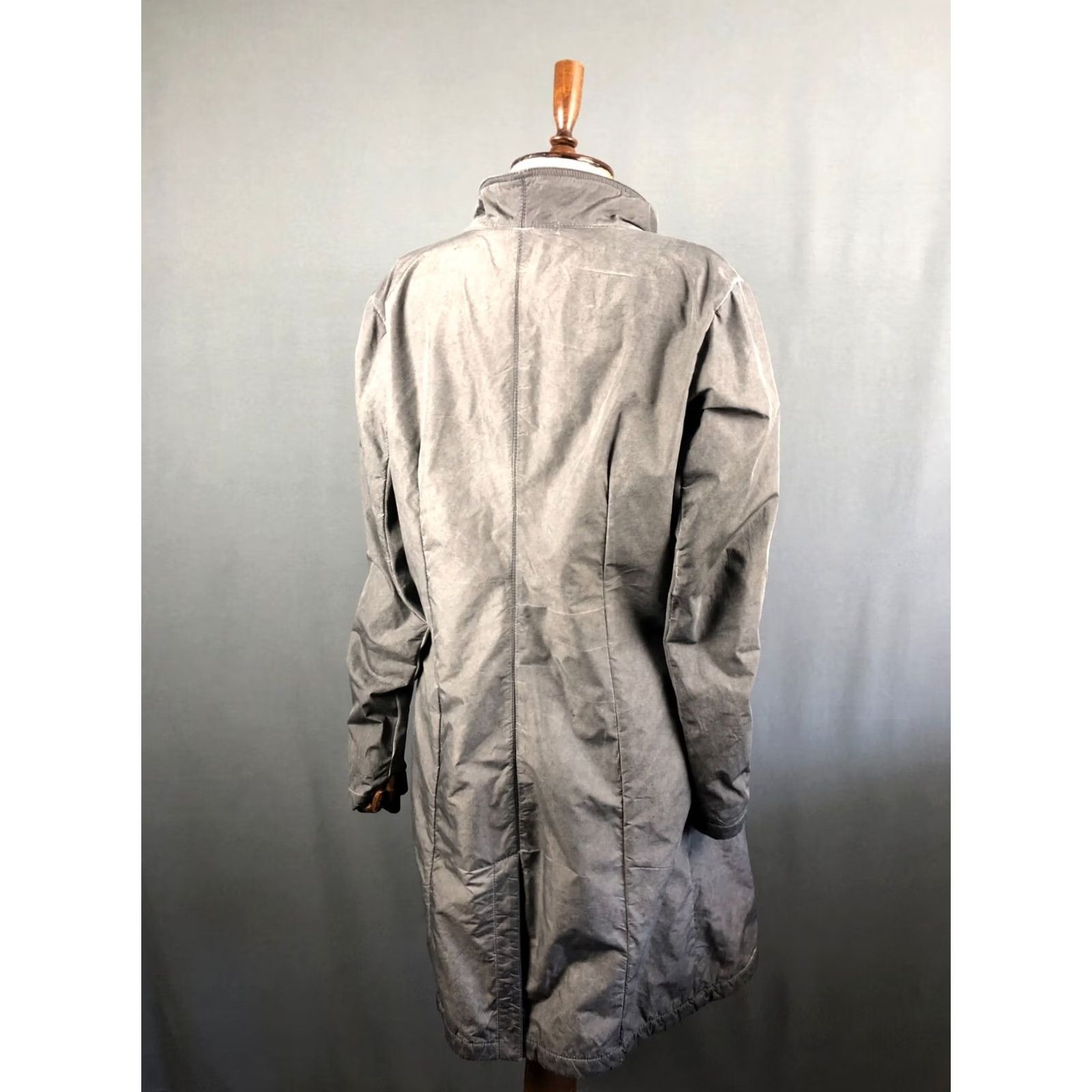 Vintage TR-900 Transit Par Such Full Zip Asymmetric Trench Coat Polyester Gray Women Size ONE SIZE - 3 Thumbnail