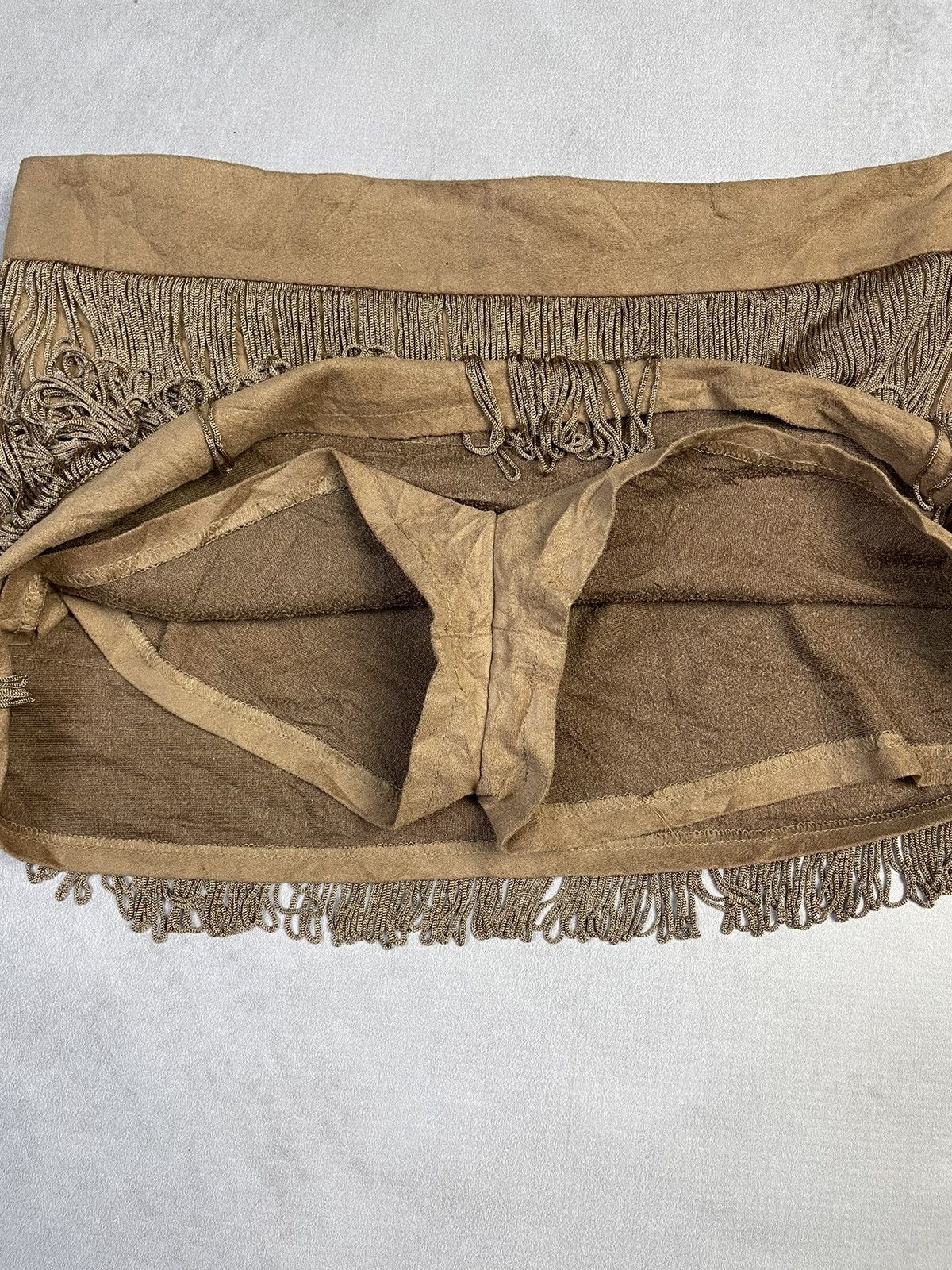 Hysteric Glamour Y2k Layla Rose Sukapan Fringe Faux Suede Skort Size 26" / US 2 / IT 38 - 6 Thumbnail