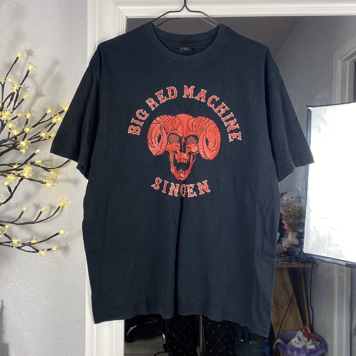 Harley Davidson × Vintage VINTAGE BIG RED MACHINE 666 BIKERS CLUB T SHIRT Size US L / EU 52-54 / 3 - 1 Thumbnail