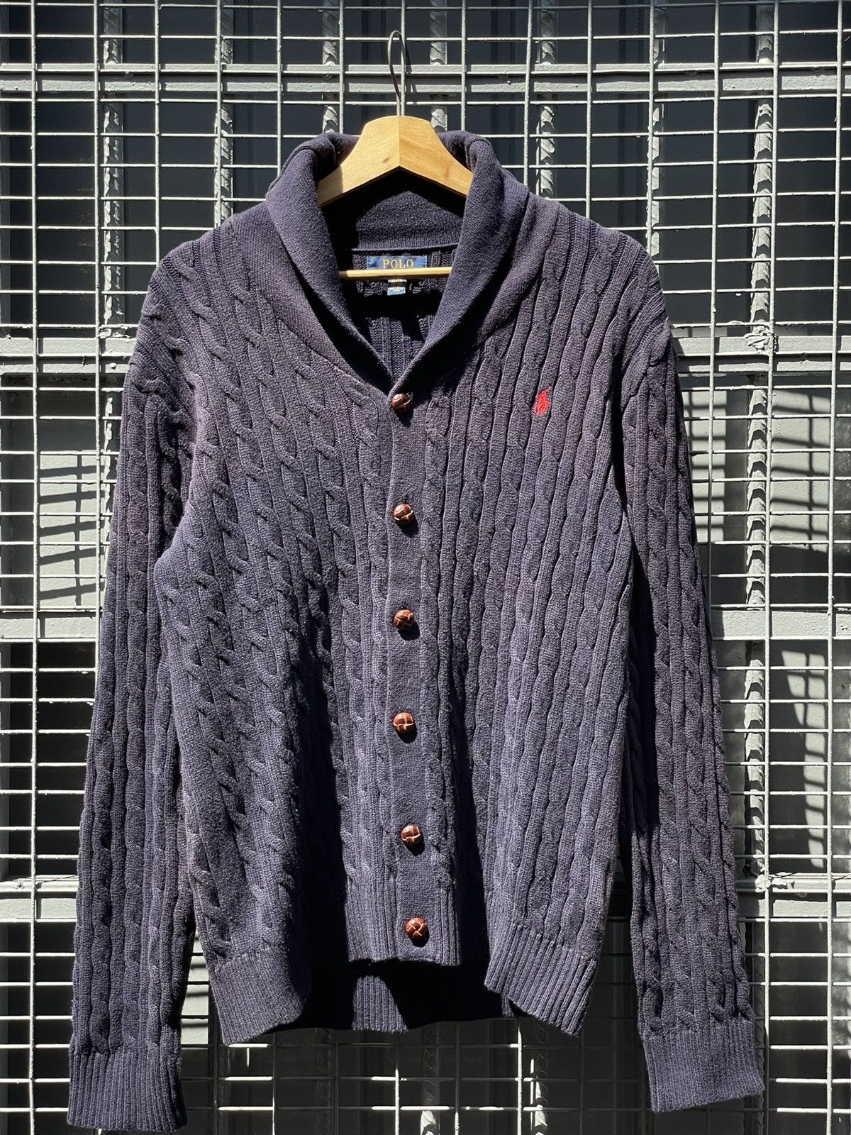 Polo Ralph Lauren Polo Ralph Lauren | Cable-Knit Cotton Shawl Cardigan Size US M / EU 48-50 / 2 - 1 Thumbnail