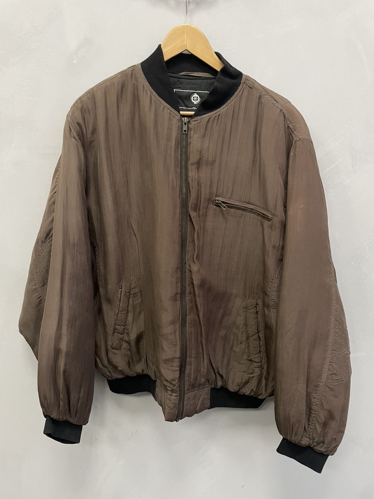 Japanese Brand VINTAGE BOXY MA 1 BOMBER SILK BROWN JAPANESE AVANT-GARDE Size US L / EU 52-54 / 3 - 1 Thumbnail