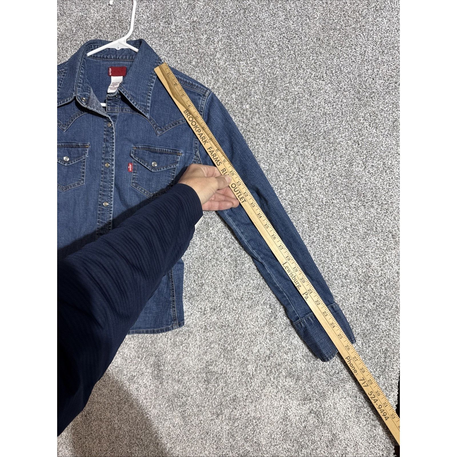 Levi's Levis Jean Jacket Womens Small Pearl Snap Paris Hilton Y2K Size S / US 4 / IT 40 - 5 Thumbnail