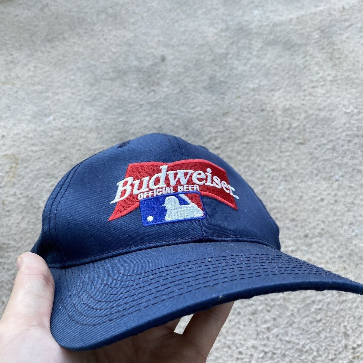 Budweiser Vintage 90s Budweiser Boston Baseball Logo Cap Hat NFL Size ONE SIZE - 2 Thumbnail