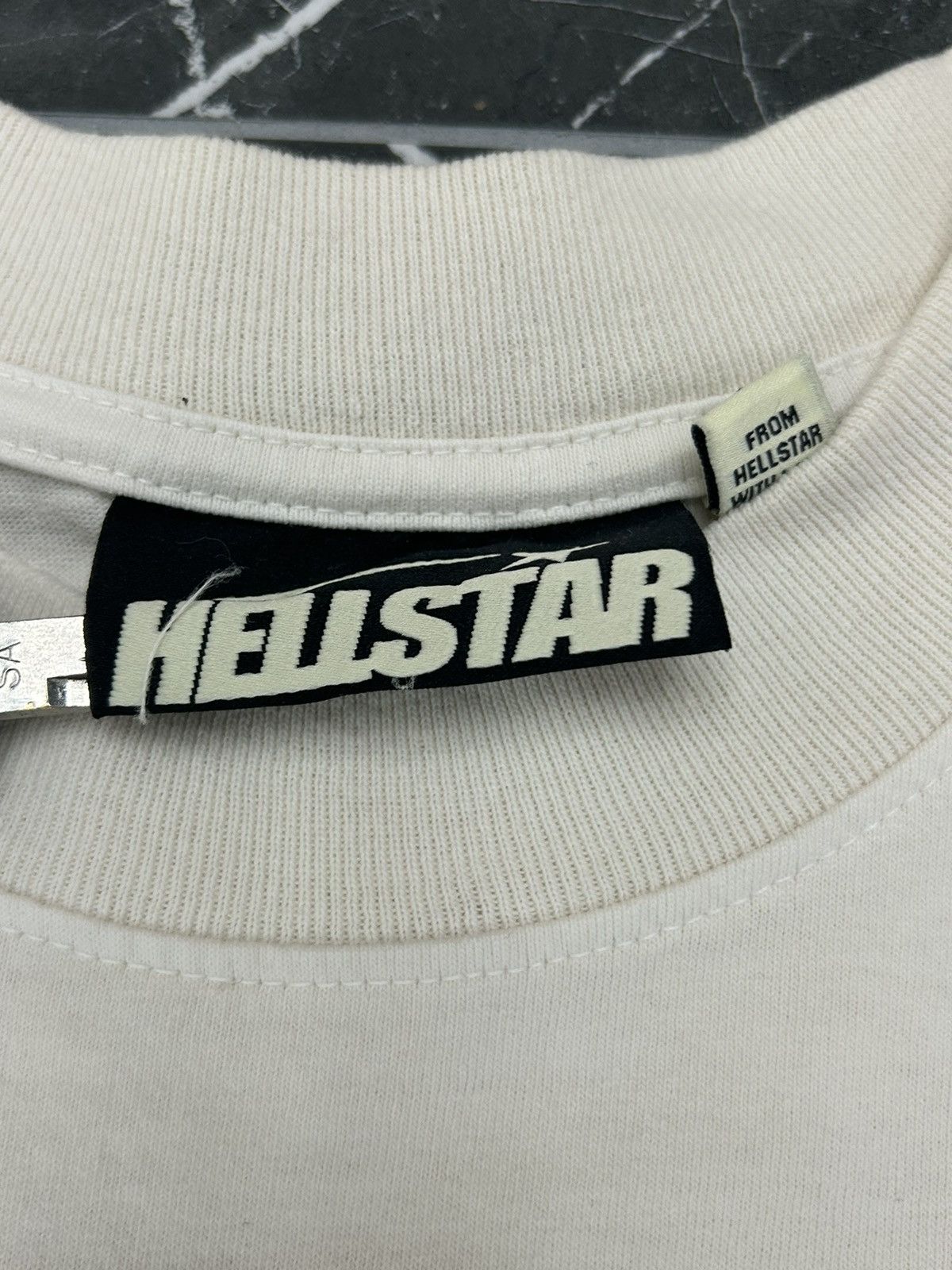 HELLSTAR Hellstar Classic T-Shirt (Gel Print) White/Orange Size US S / EU 44-46 / 1 - 5 Thumbnail