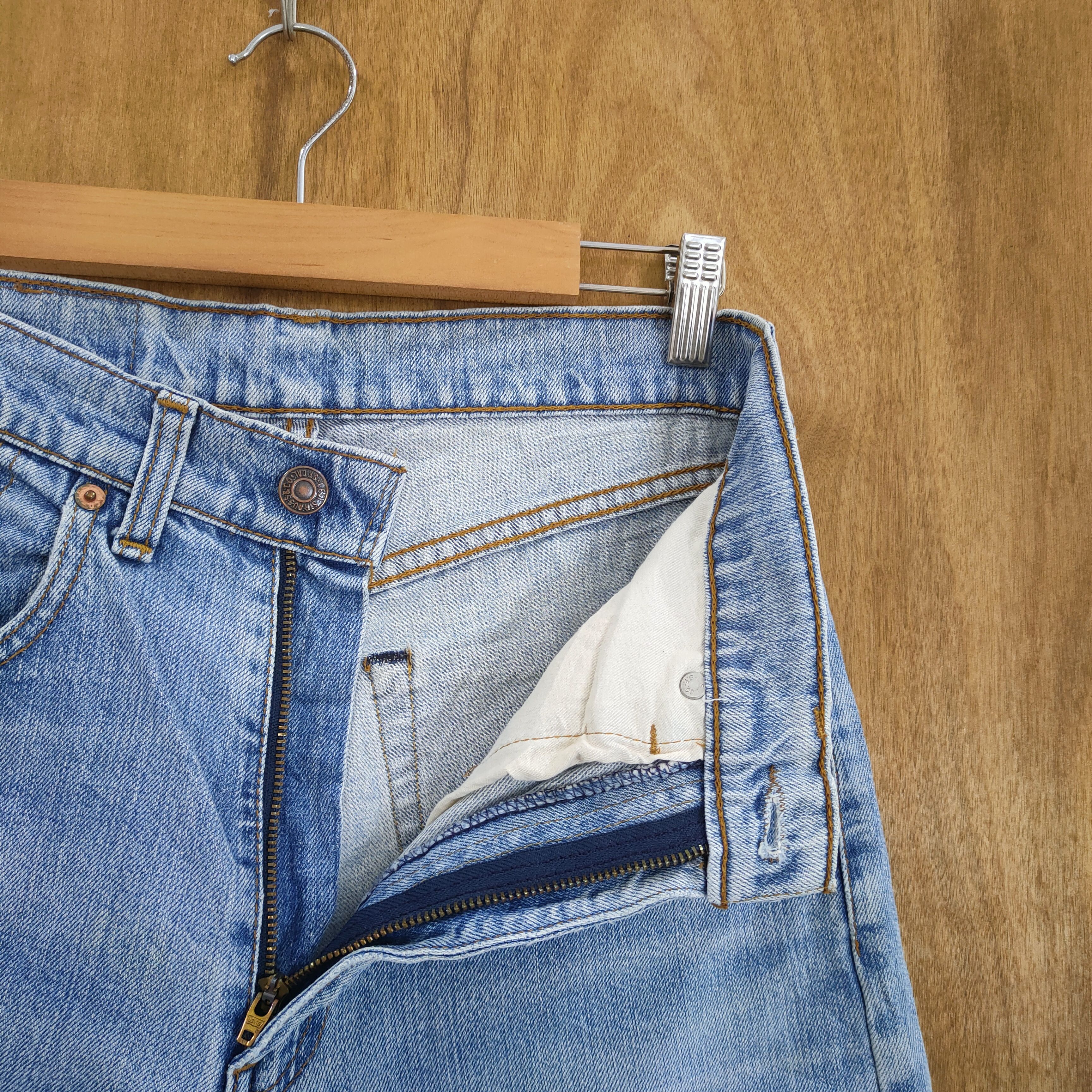 Levi's VINTAGE LEVI'S 512 STRAIGHT FADED BLUE DISTRESSED JEAN PANTS Size US 28 / EU 44 - 4 Thumbnail