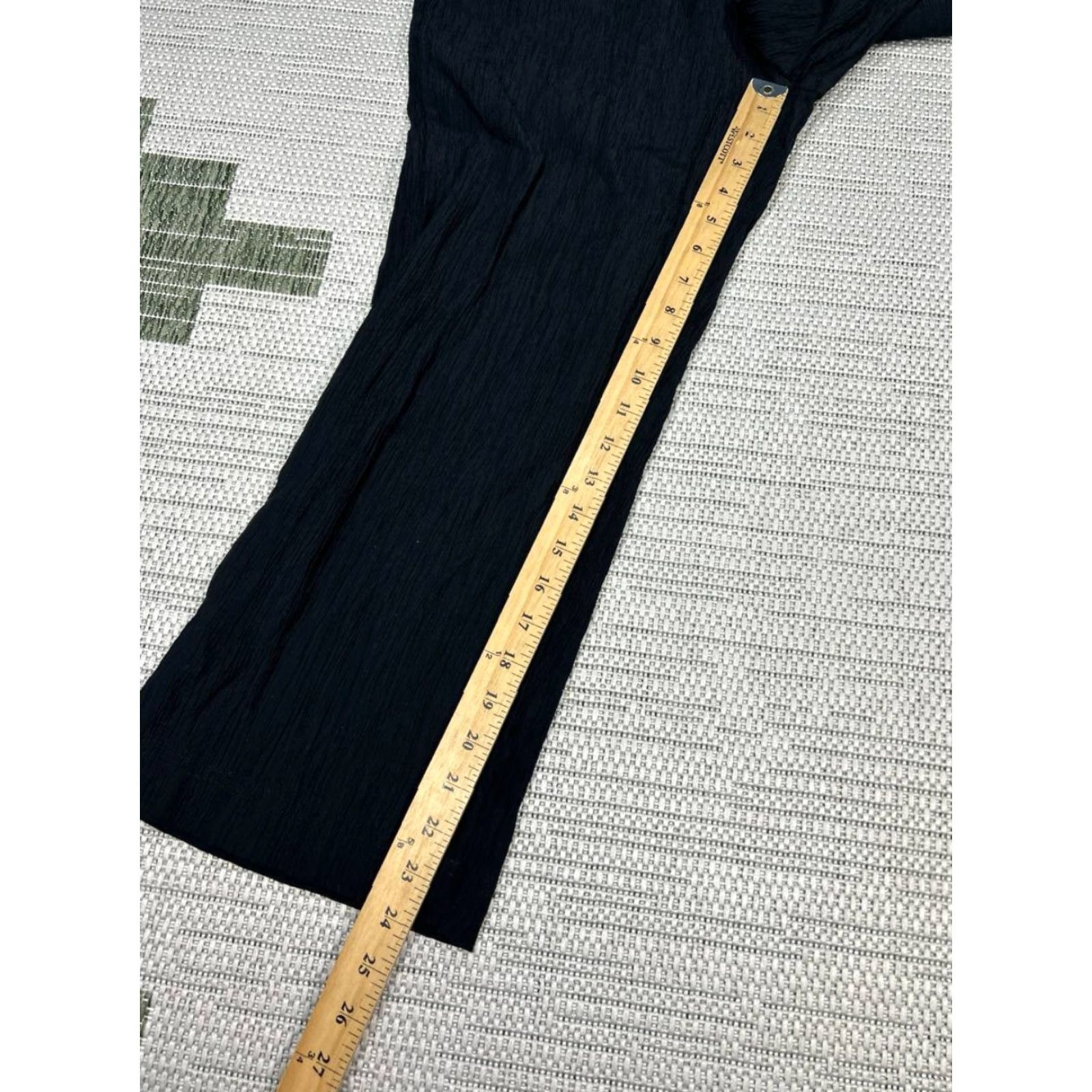 Madewell VINTAGE Madewell Pants Womens PL Black Cropped Crepe Straight Leg High Rise Cropped Occasion Casual Womens Size 36" / US 14 / IT 50 - 2 Thumbnail