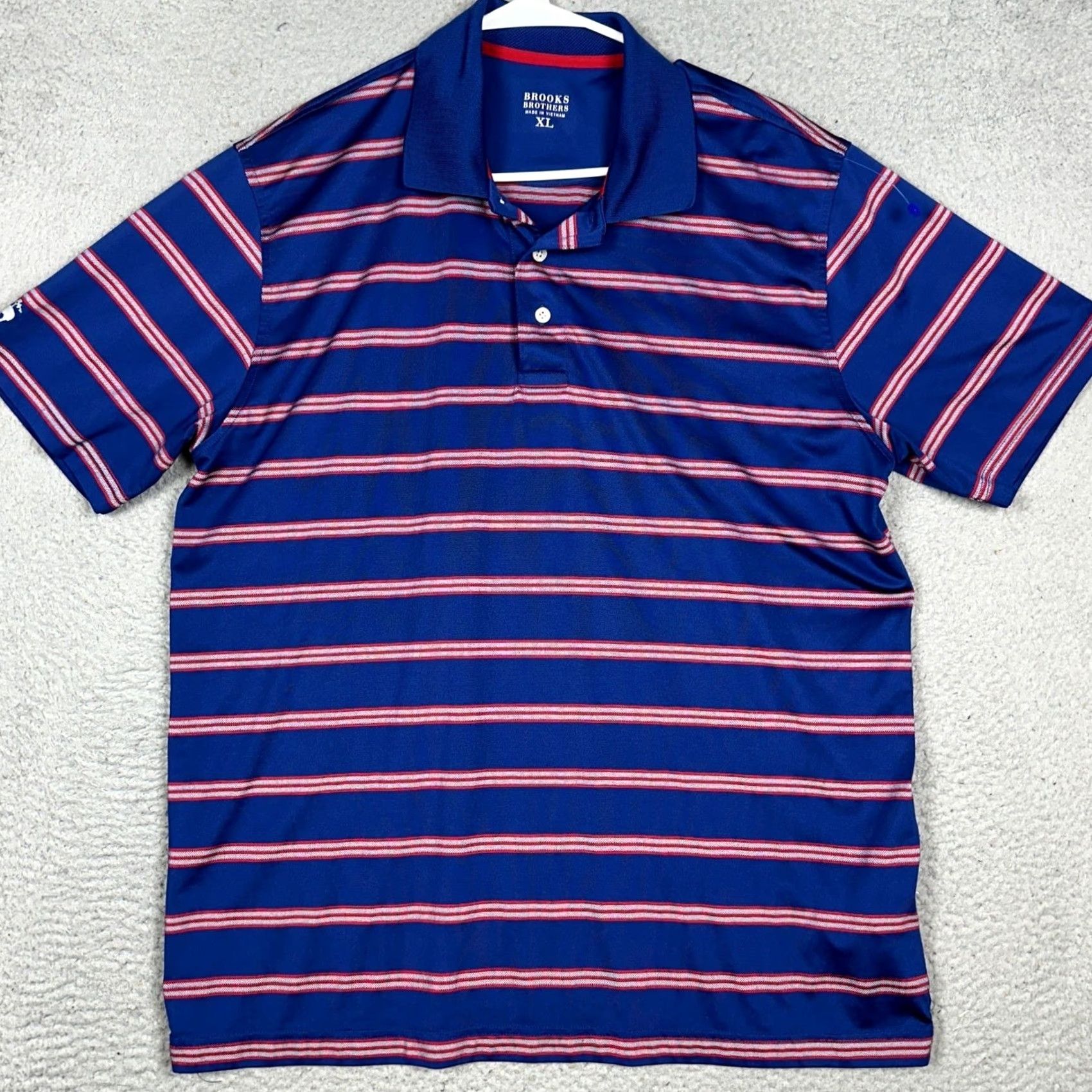 Brooks Brothers VINTAGE? No — Brooks Brothers Polo Shirt Mens XL Blue Red Striped Performance Stretch EUC Shirt Mens XL Blue Red Striped Polo Shirt Size US XL / EU 56 / 4 - 3 Thumbnail