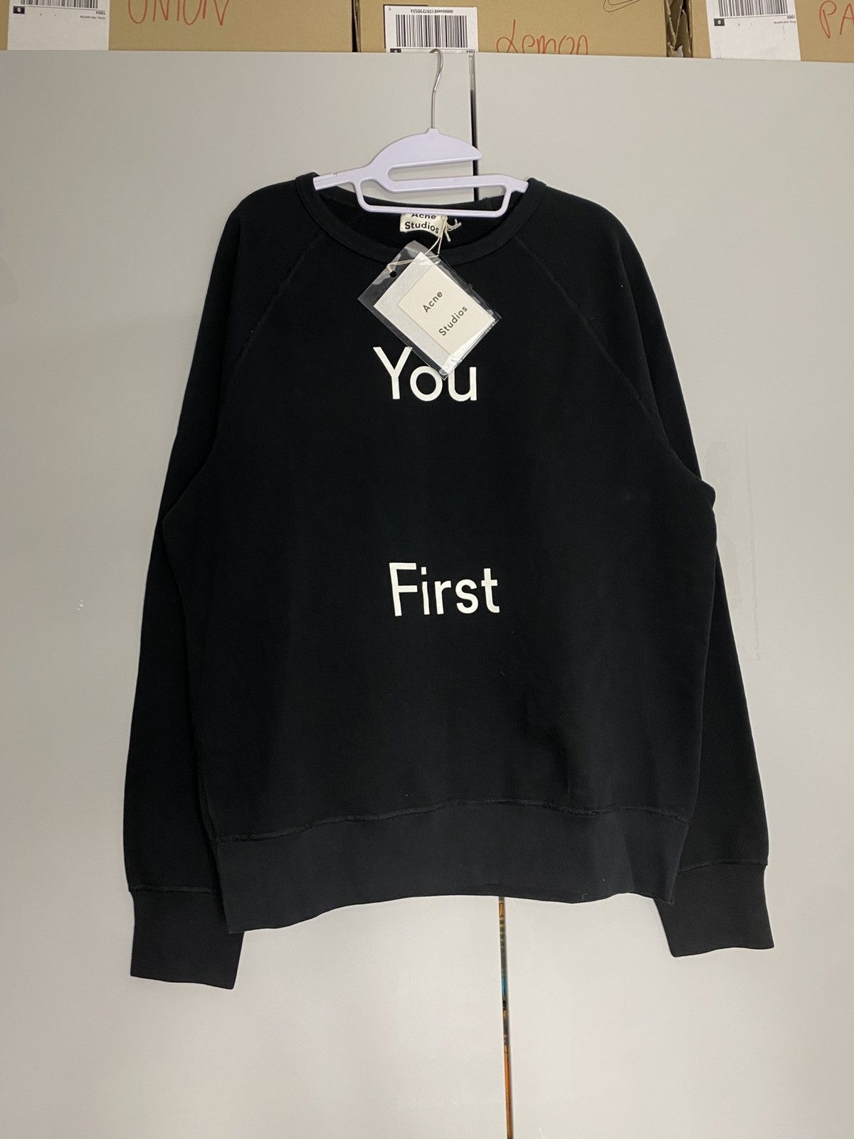 Pre-owned Acne Studios X Archival Clothing Acne Studios Aw14 You First Sweatshirt Bladee In Black
