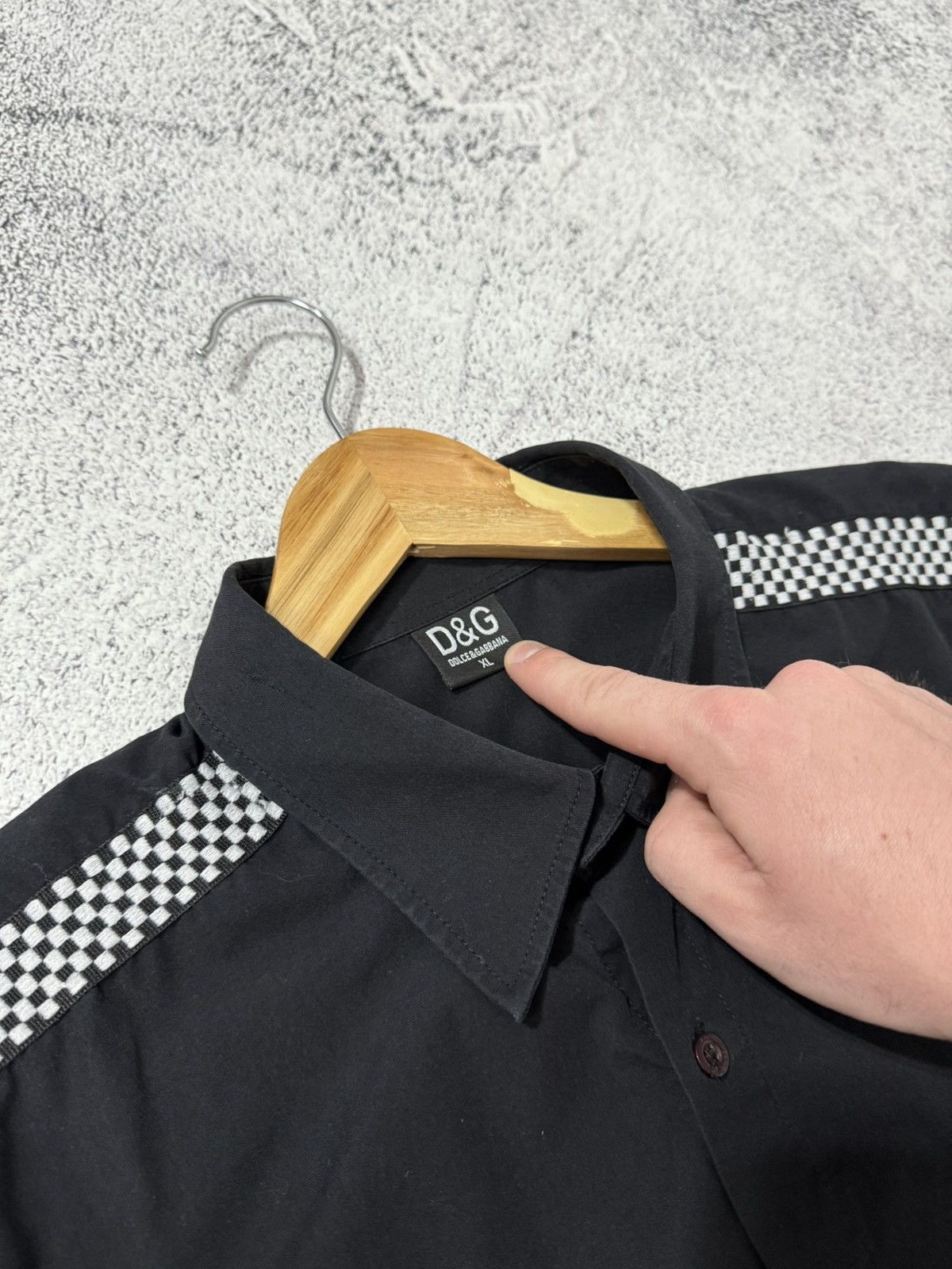 Dolce & Gabbana × Vintage Dolce & Gabbana Black Shirt Big Logo AVANTGARDE Y2K Size US XL / EU 56 / 4 - 7 Thumbnail
