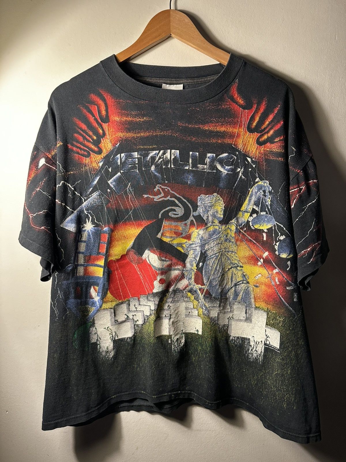 Vintage 1991 Metallica Master of Puppets AOP Wild Oats XL