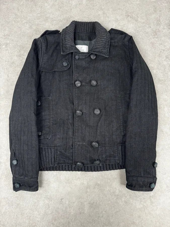Gianfranco Ferre AW2006 Gianfranco Ferré Grey Officer Buttoned Bomber Jacket Size 42R - 1 Thumbnail