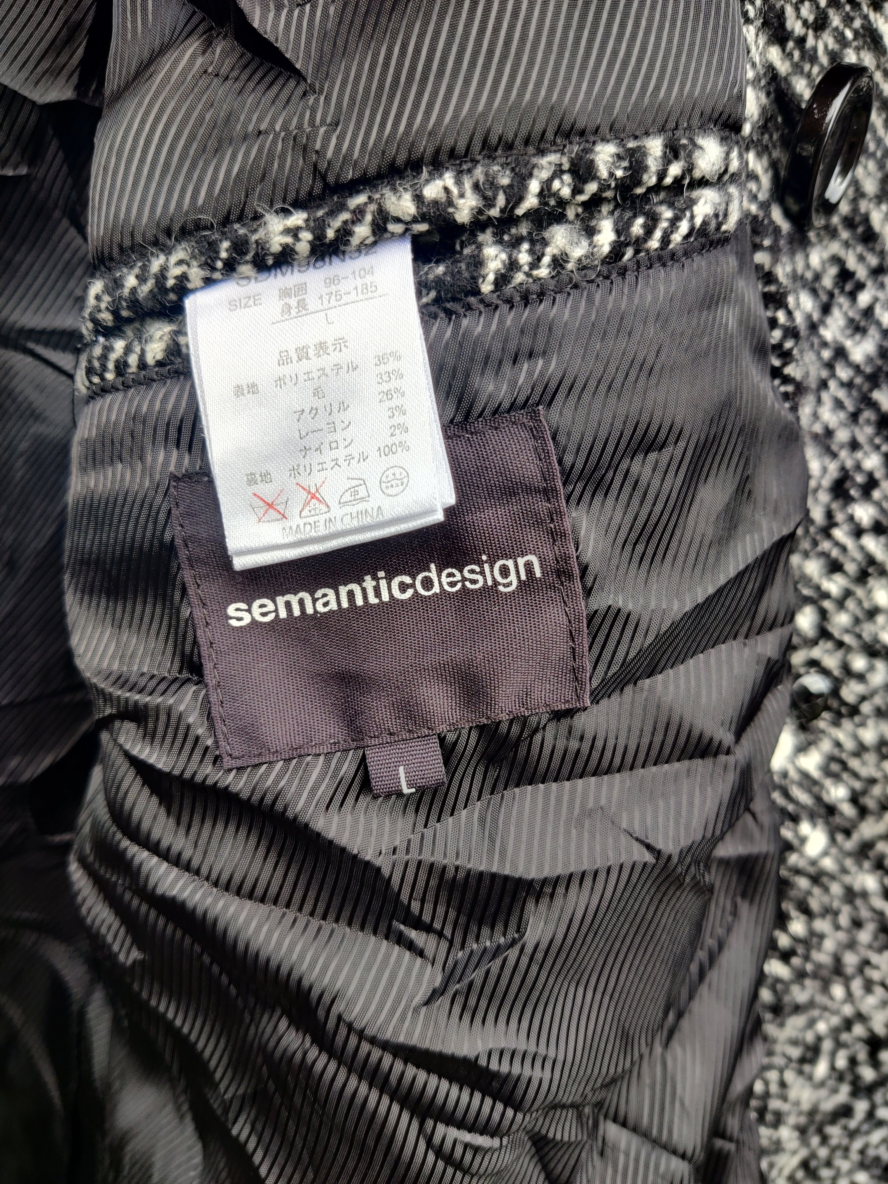 semanticdesign Vintage Semantic Design Punk Tweed Jacket Size US S / EU 44-46 / 1 - 6 Thumbnail
