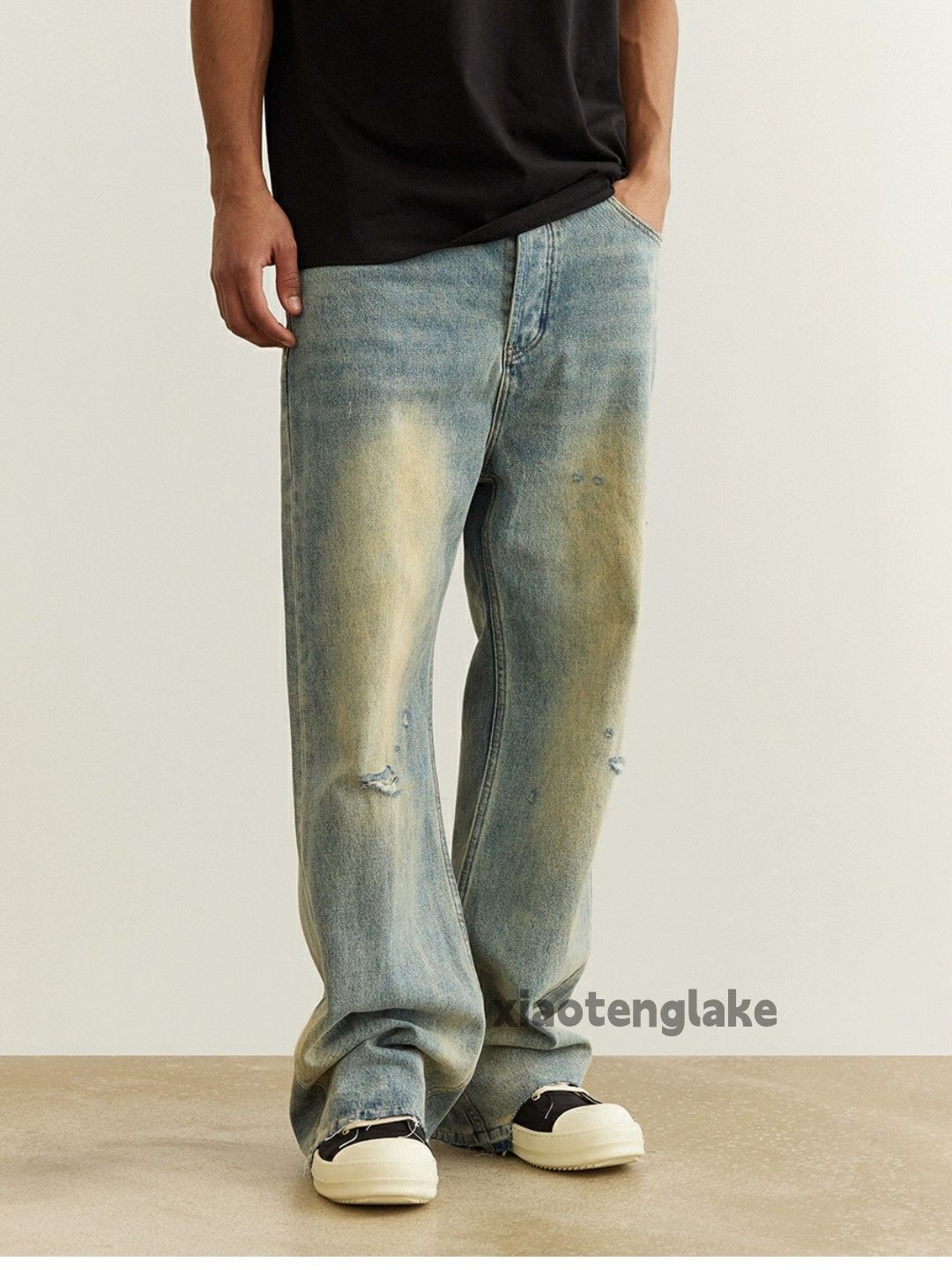 Jean × Vintage washed faded rusty damaged grunge bootcut jeans Size US 32 / EU 48 - 1 Thumbnail