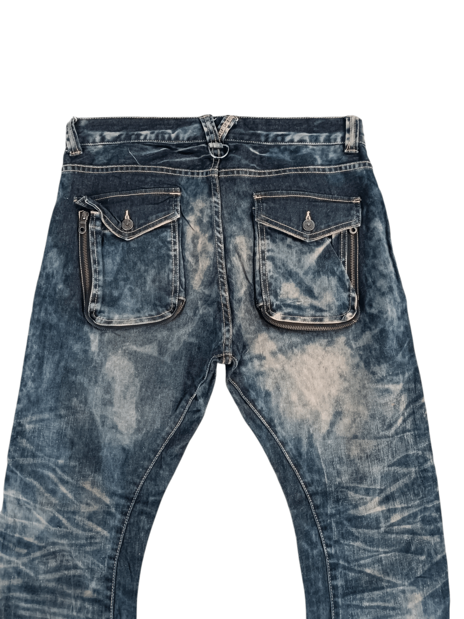 Japanese Brand RARE 💥 PPFM TYE DIE WHISKERS TWISTED LEG DENIM Size US 34 / EU 50 - 13 Thumbnail