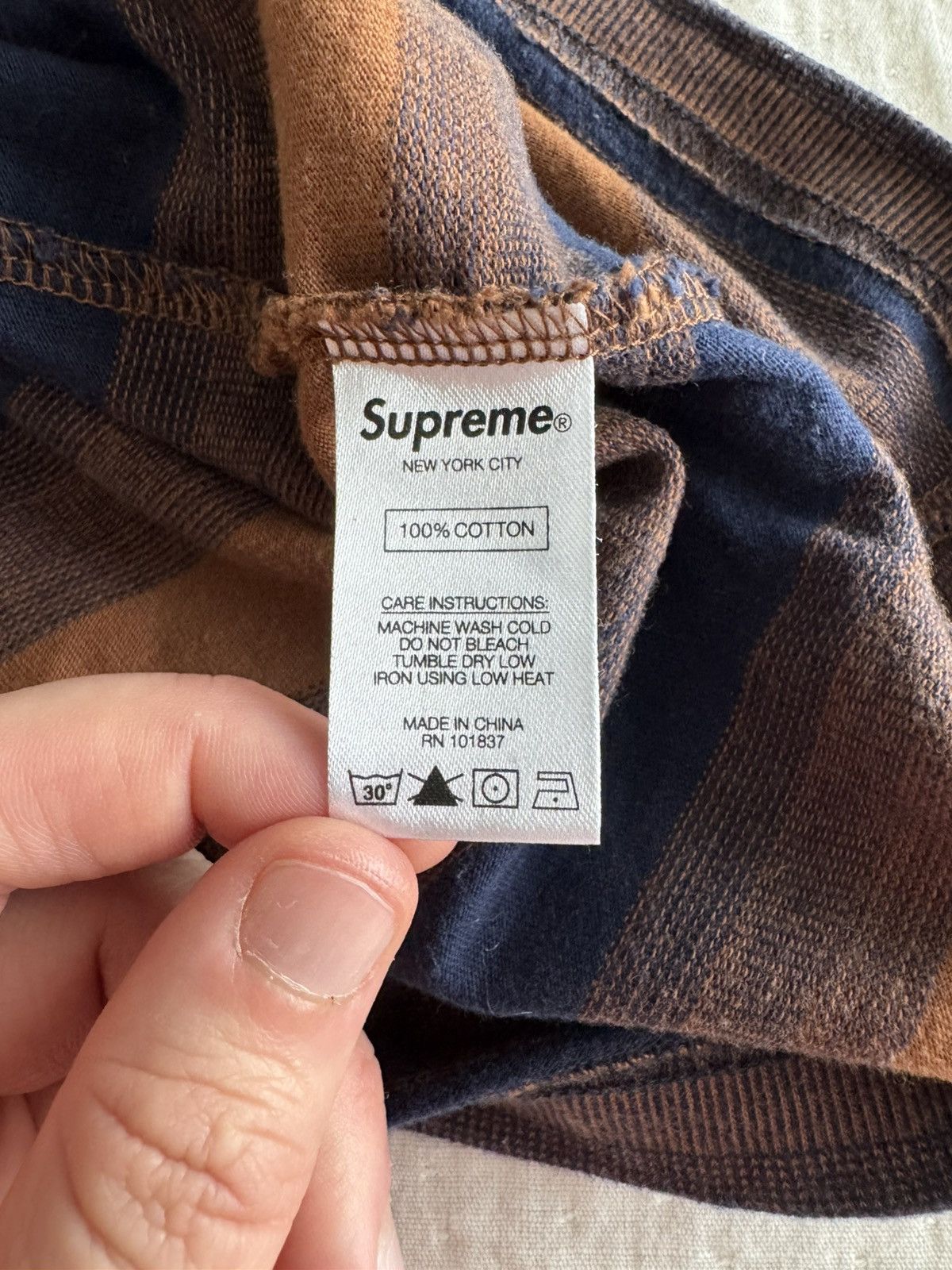 Supreme Gradient Striped S/S Top Size US XL / EU 56 / 4 - 5 Thumbnail