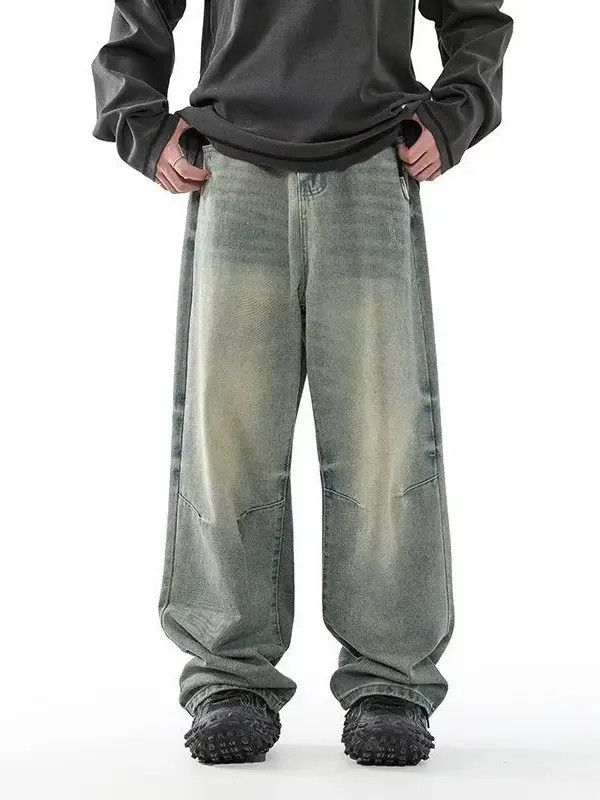 Japanese Brand × Jean Retro loose wide leg high street jeans Size US 32 / EU 48 - 5 Thumbnail