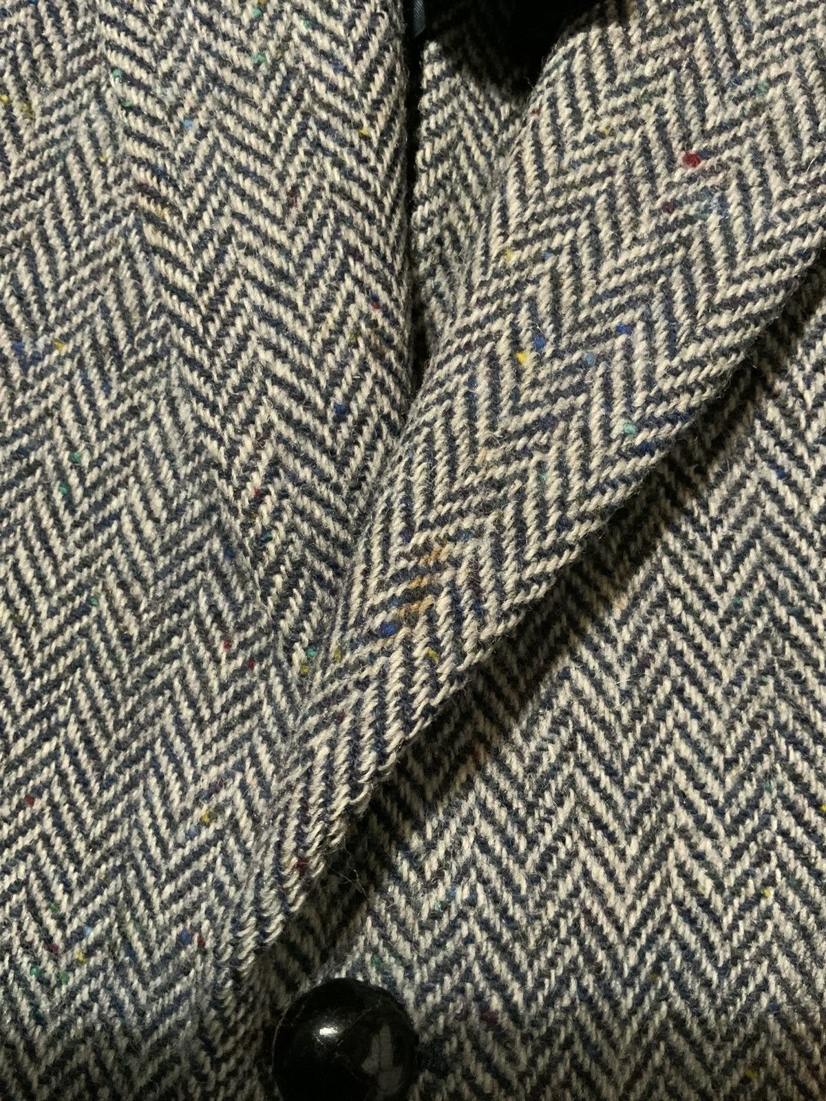 Harris Tweed VTG Harris Tweed Handwoven Wool Herringbone Blazer Jacket Size 42R - 6 Thumbnail