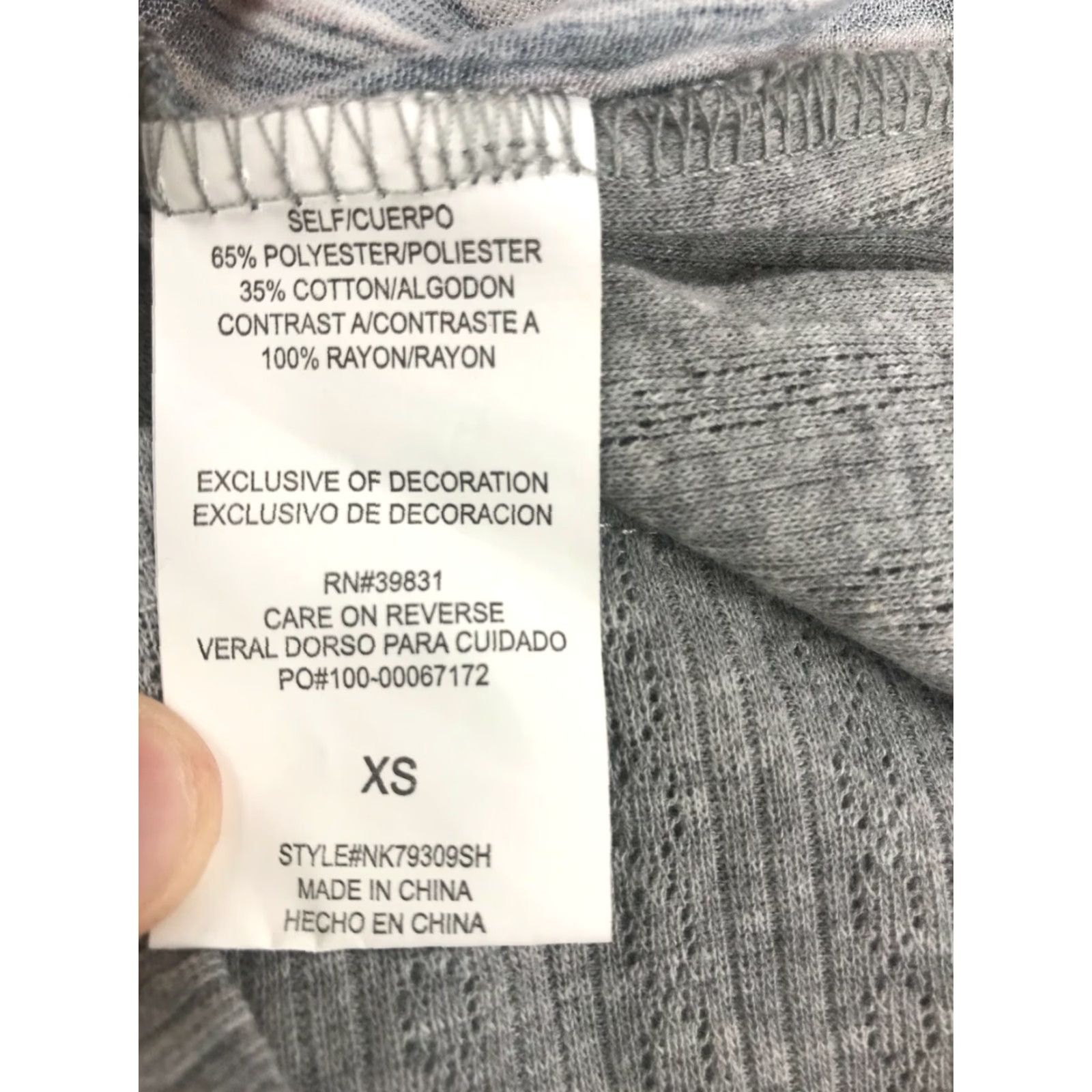 Vintage Rewind Tank Top Women's XS Blue & Gray Striped Sleeveless Elastic Blouse Shirt Size XS / US 0-2 / IT 36-38 - 6 Thumbnail