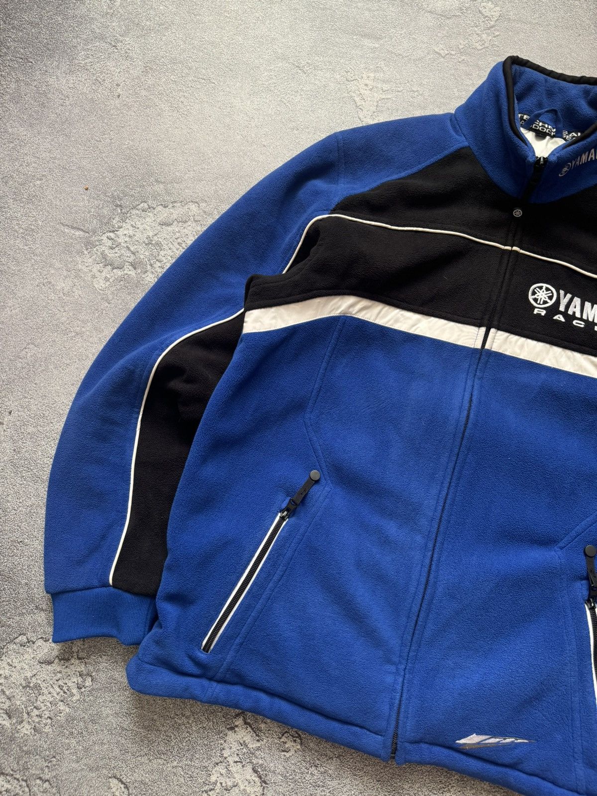 Vintage × Yamaha Yamaha L blue fleece jacket bomber zip big logo Size US L / EU 52-54 / 3 - 12 Thumbnail