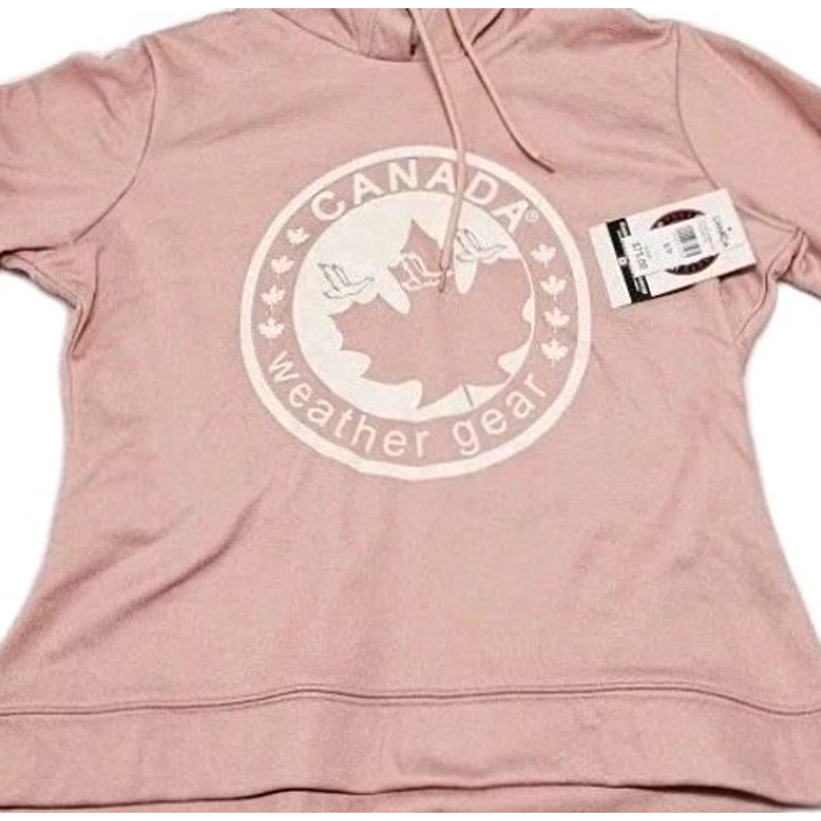 Vintage Canada Gear Women's Hoodie S Pink Fleece Lined Pullover NWT Size S / US 4 / IT 40 - 2 Thumbnail