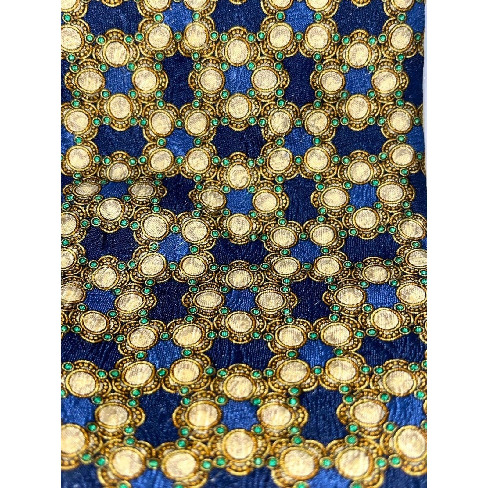 Valentino Valentino Cravatte Vintage Silk Tie Medallion Pattern Size ONE SIZE - 9 Thumbnail