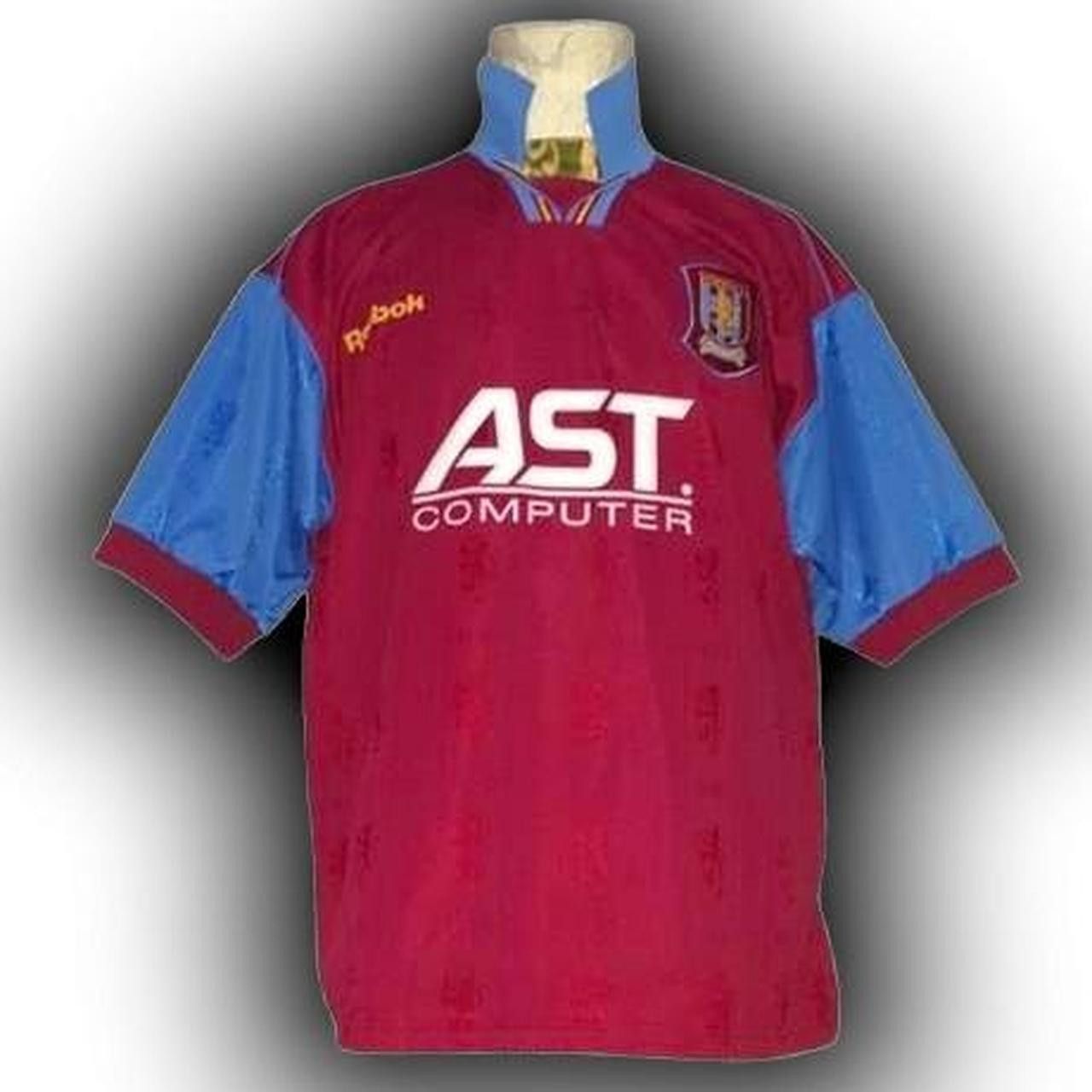 Reebok Aston Villa England 1995 1996 Home shirt jersey Size US XL / EU 56 / 4 - 1 Thumbnail