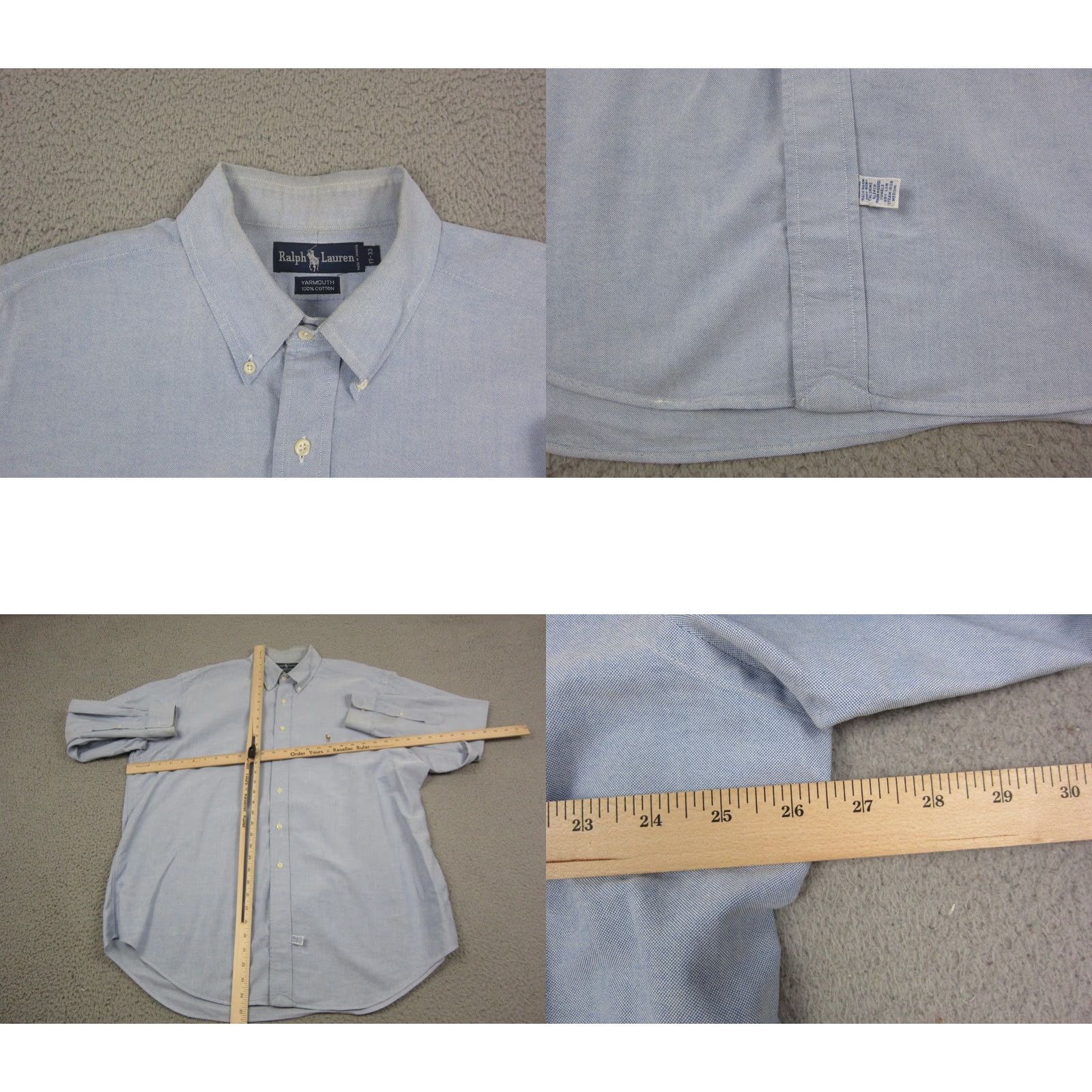 Polo Ralph Lauren Polo Ralph Lauren Shirt XL Blue Mens Button-Up 17 Regular Long Sleeve Vintage? No - Adjusted for clarity; but must not add new info. Size US XL / EU 56 / 4 - 8 Thumbnail