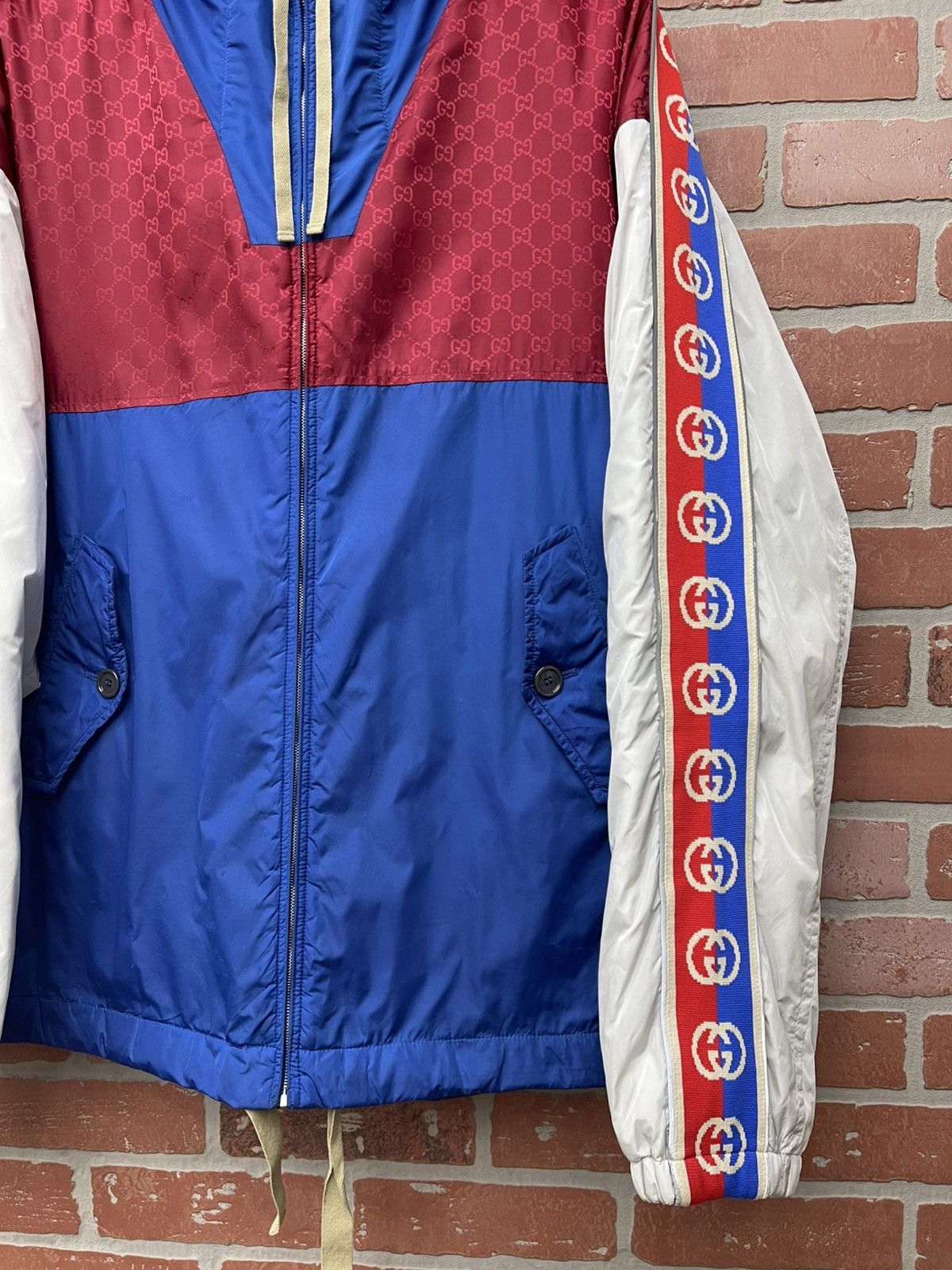 Gucci Size 56 - Gucci Windbreaker GG Striped Reflective Size US XL / EU 56 / 4 - 3 Thumbnail
