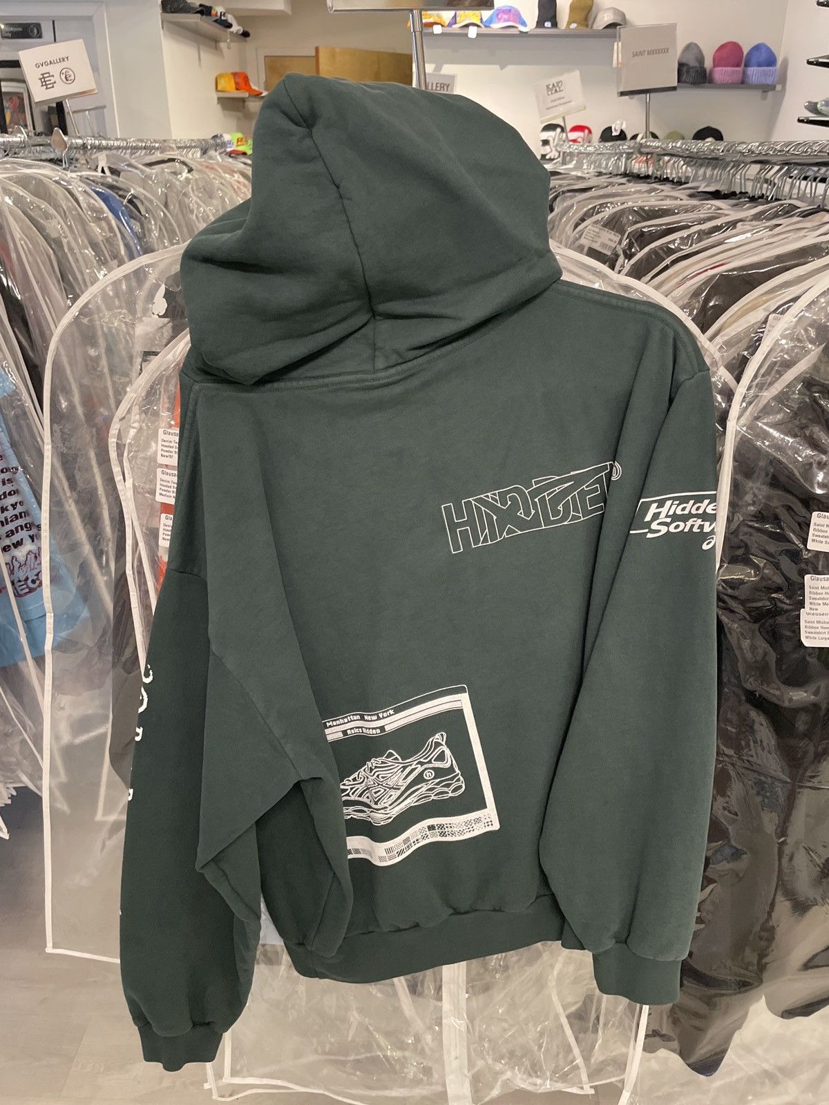 Asics × HIDDEN Hidden x Asics Multi Print Hoodie Green Size US S / EU 44-46 / 1 - 2 Thumbnail